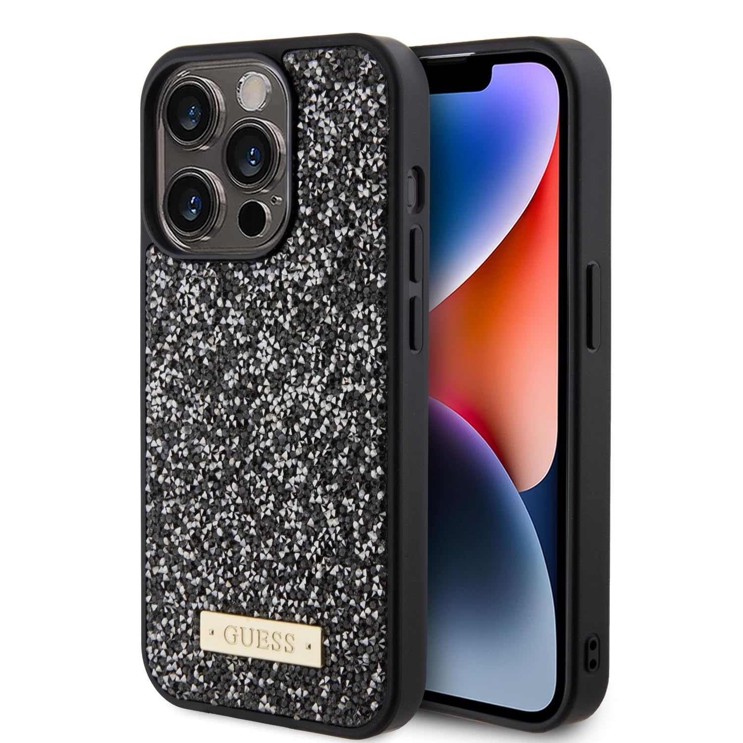 کیف موبایل CG Guess Rhinestone برای iPhone 15 Pro Max (مشکی)