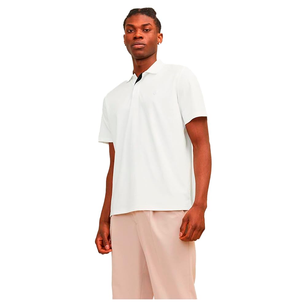 پیراهن پولو مردانه JACK & JONES مدل Jprccrodney SS Polo - اندازه XL - رنگ cloud dancer