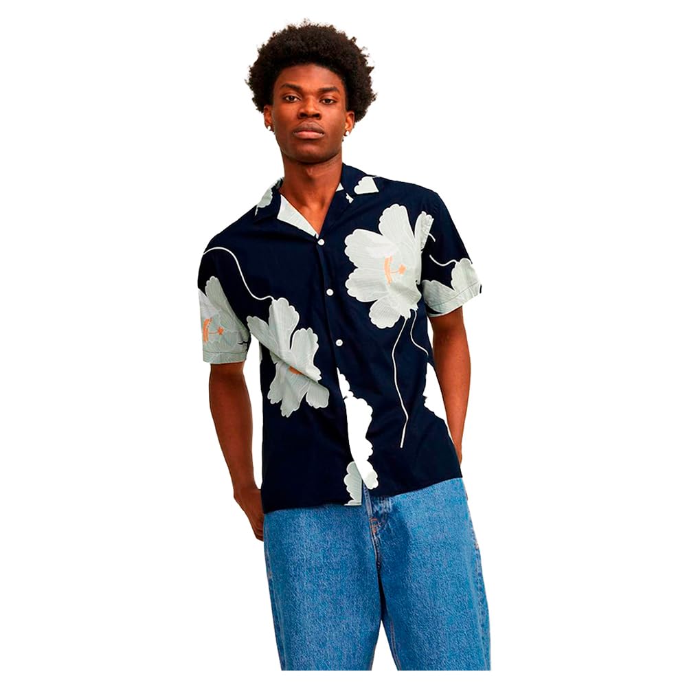 مردانه JACK & JONES BLAPALMA مدرن (بسته‌ای شامل ۱ عدد)، اندازه S، رنگ Night-Sky