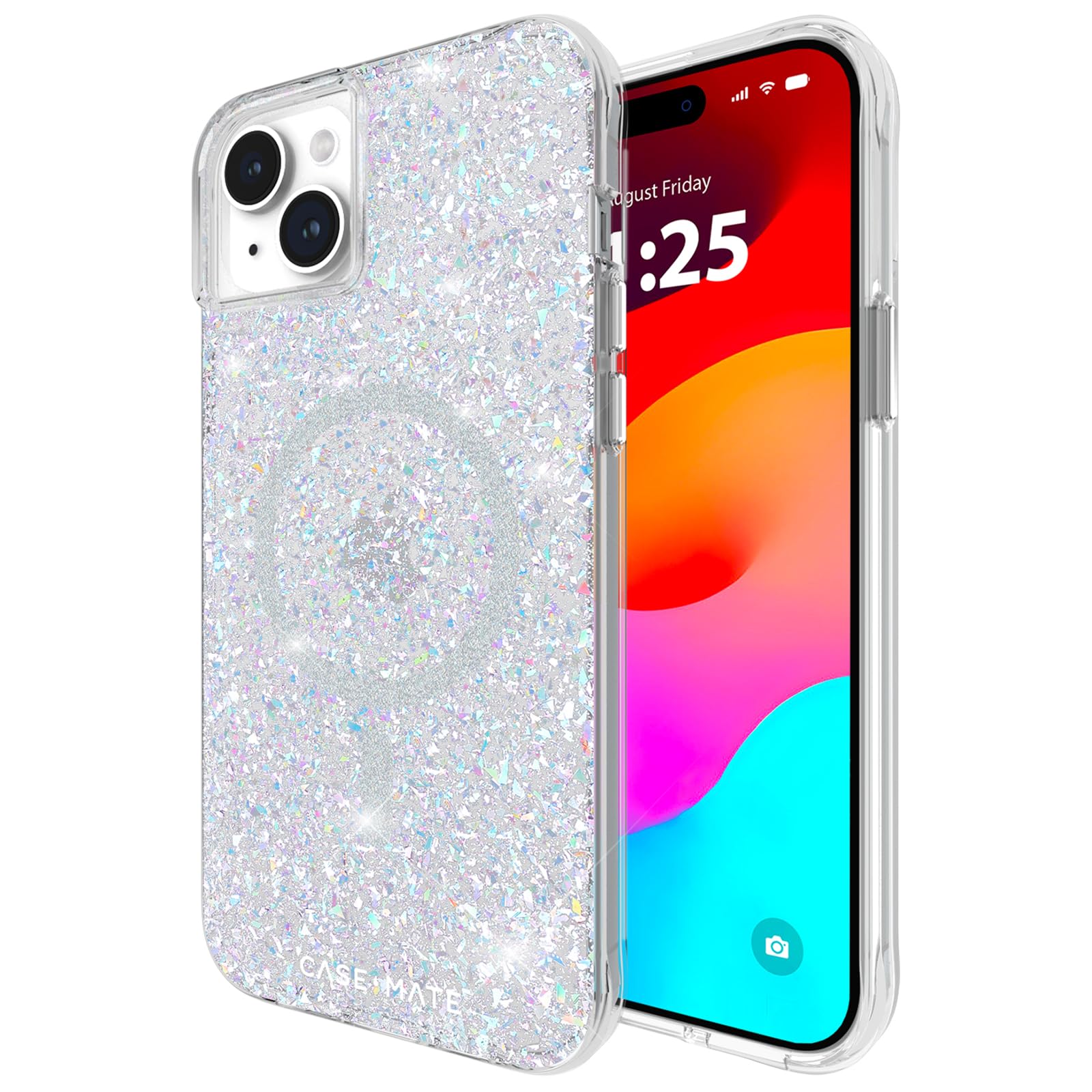 کاور Case-Mate iPhone 15 Plus - Twinkle Disco [محافظت در برابر سقوط 12 فوت] [سازگار با MagSafe] کاور مغناطیسی با بلند وجود محافظ کوچک برای iPhone 15 Plus 6.7 اینچ، ضد خش، ضد ضربه، اندازه نازک