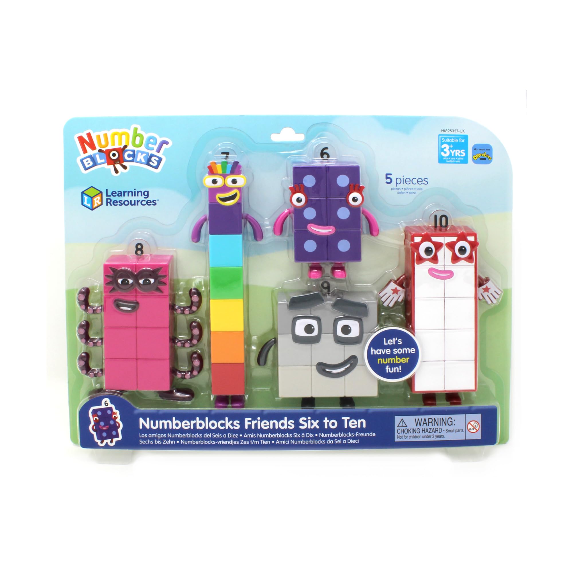 منابع یادگیری Numberblocks Friends شش تا ده، اشکال بازی، اشکال جمع‌آوری‌شده رسمی برای کودکان ۳ سال و بالاتر