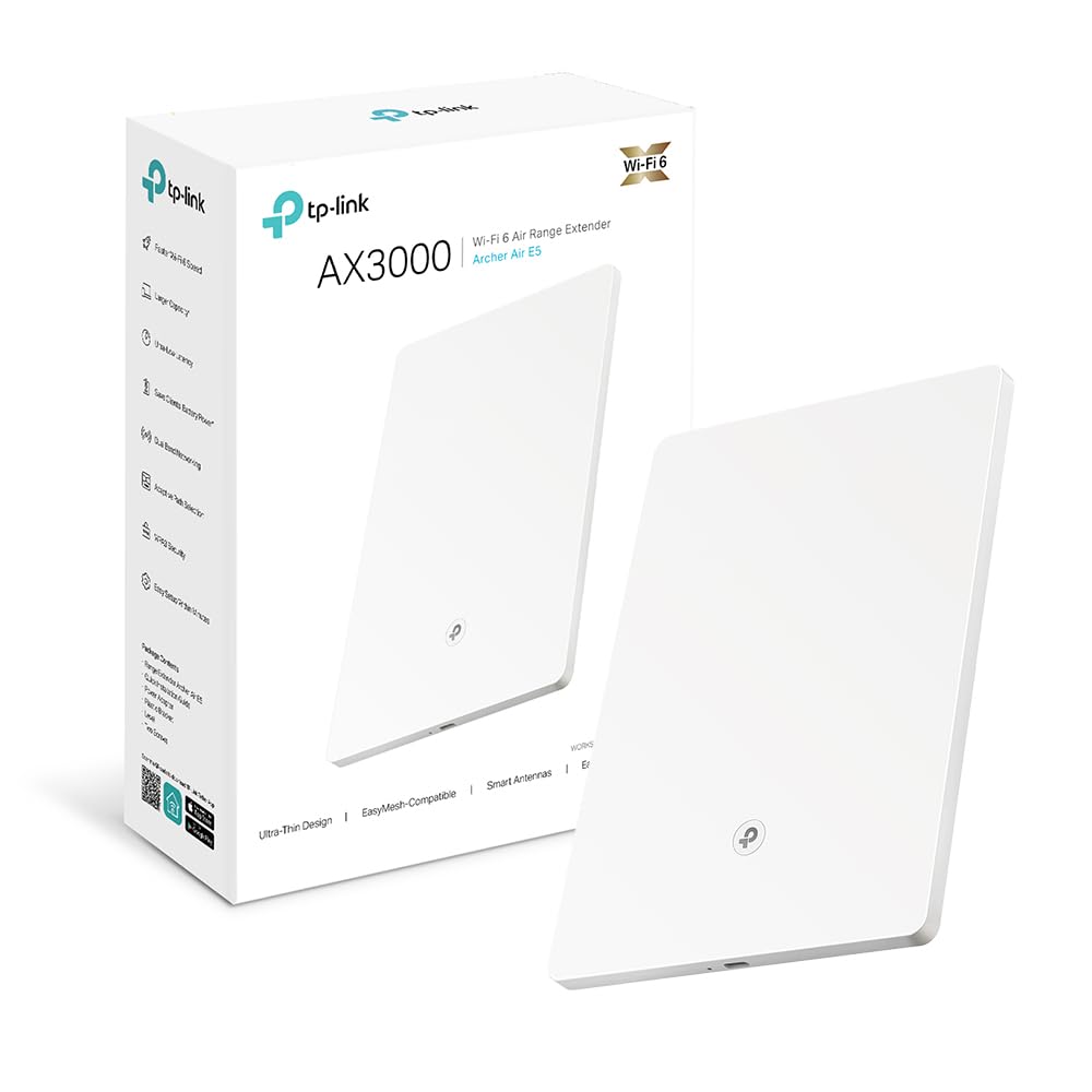 TP-Link AX3000 Dual-Band Wi-Fi 6 مسیریاب هوایی | آنتن‌های هوشمند | تاخیر بسیار کم | قابلیت پشتیبانی از EasyMesh | نصب انعطاف پذیر | TP-Link HomeShield - مسیریاب Archer Air R5