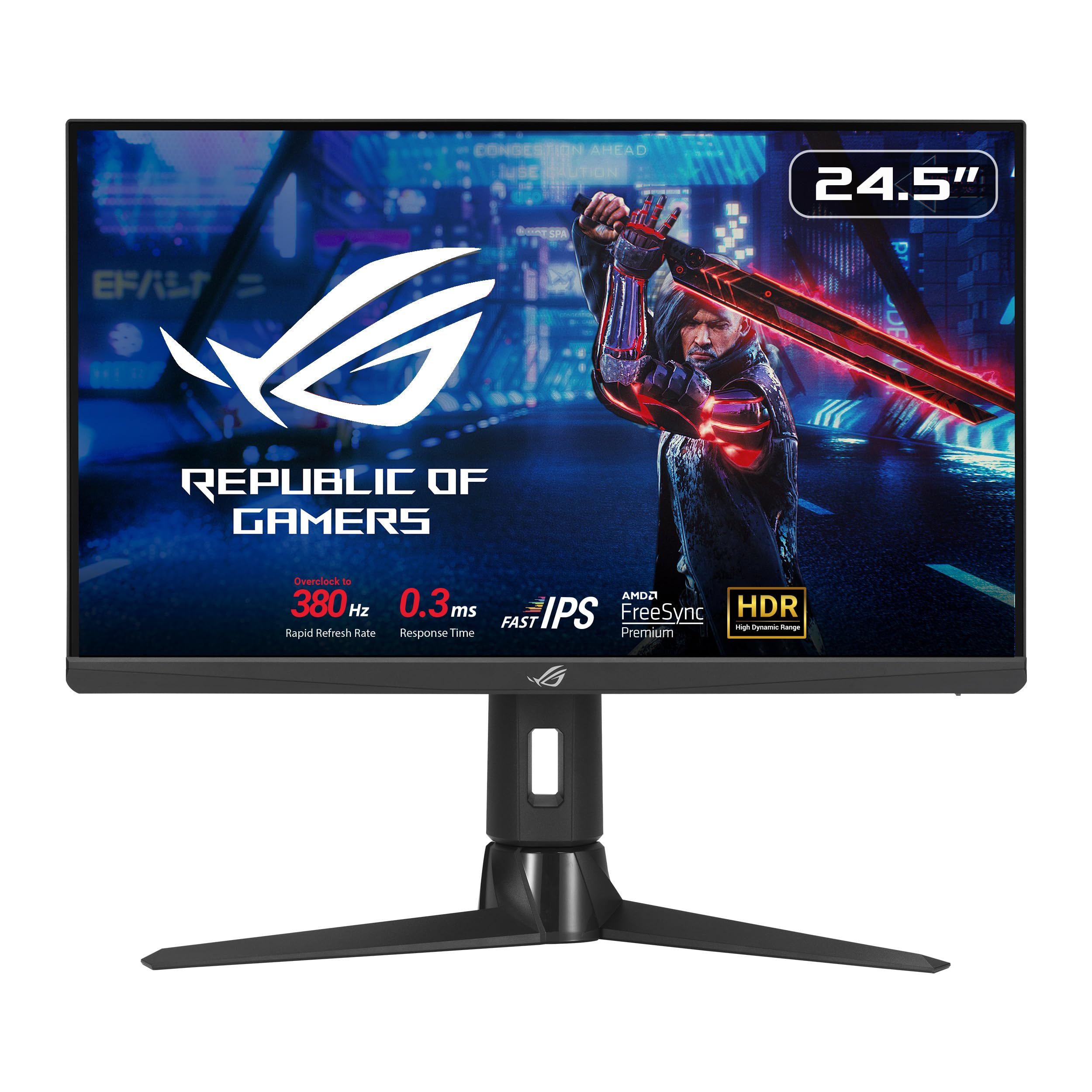مانیتور گیمینگ ASUS ROG Strix 380Hz 25 اینچ (نمایش دهنده 24.5 اینچ) 1080P HDR Esports (XG259QN) - 0.3 میلی‌ثانیه، Fast IPS، FreeSync Premium، ELMB Sync، DisplayPort، HDMI، USB Hub، DisplayHDR 400، 25 Fast IPS 380Hz FHD 0.3ms FreeSync Premium