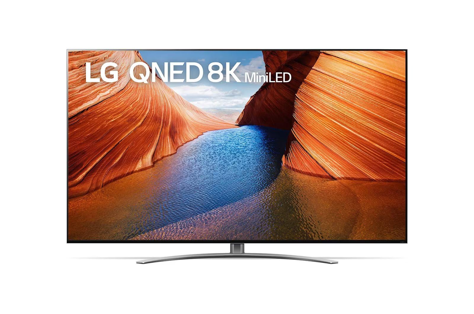 تلویزیون LG QNED سری ۹۹ انچ مدل ۸۶ اینچ، طراحی صفحه سینمایی، فناوری ۸K Cinema HDR، سیستم عامل webOS22 با هوش مصنوعی ThinQ و LEDهای کوچک