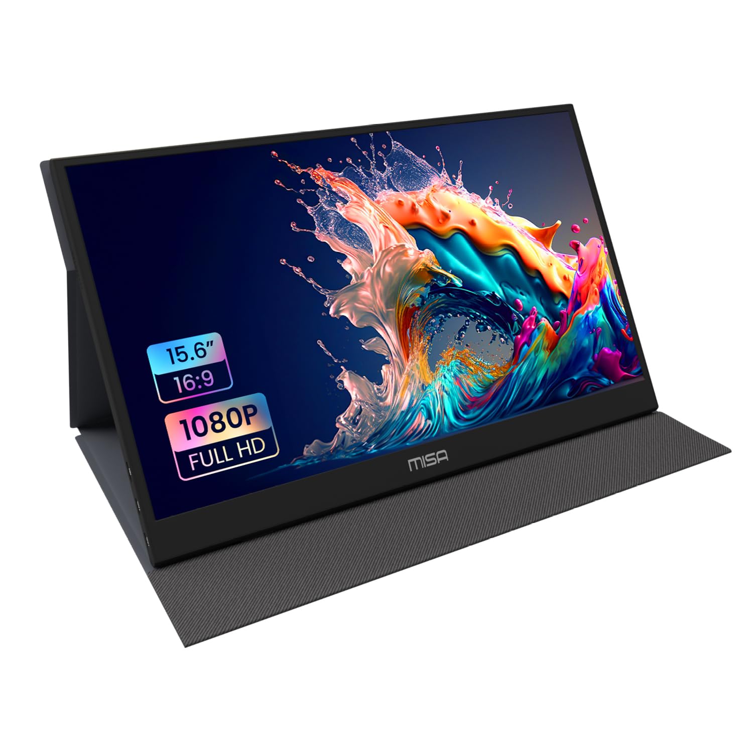 مانیتور قابل حمل Viewmax، نمایشگر IPS FHD 1080P 15.6 اینچ، مانیتور خارجی دوم USB C HDMI برای لپ تاپ، دسکتاپ، مک بوک، تلفن همراه، تبلت، PS5 / 4، ایکس باکس، اسویچ، دارای بلندگوی داخلی با محافظت کننده