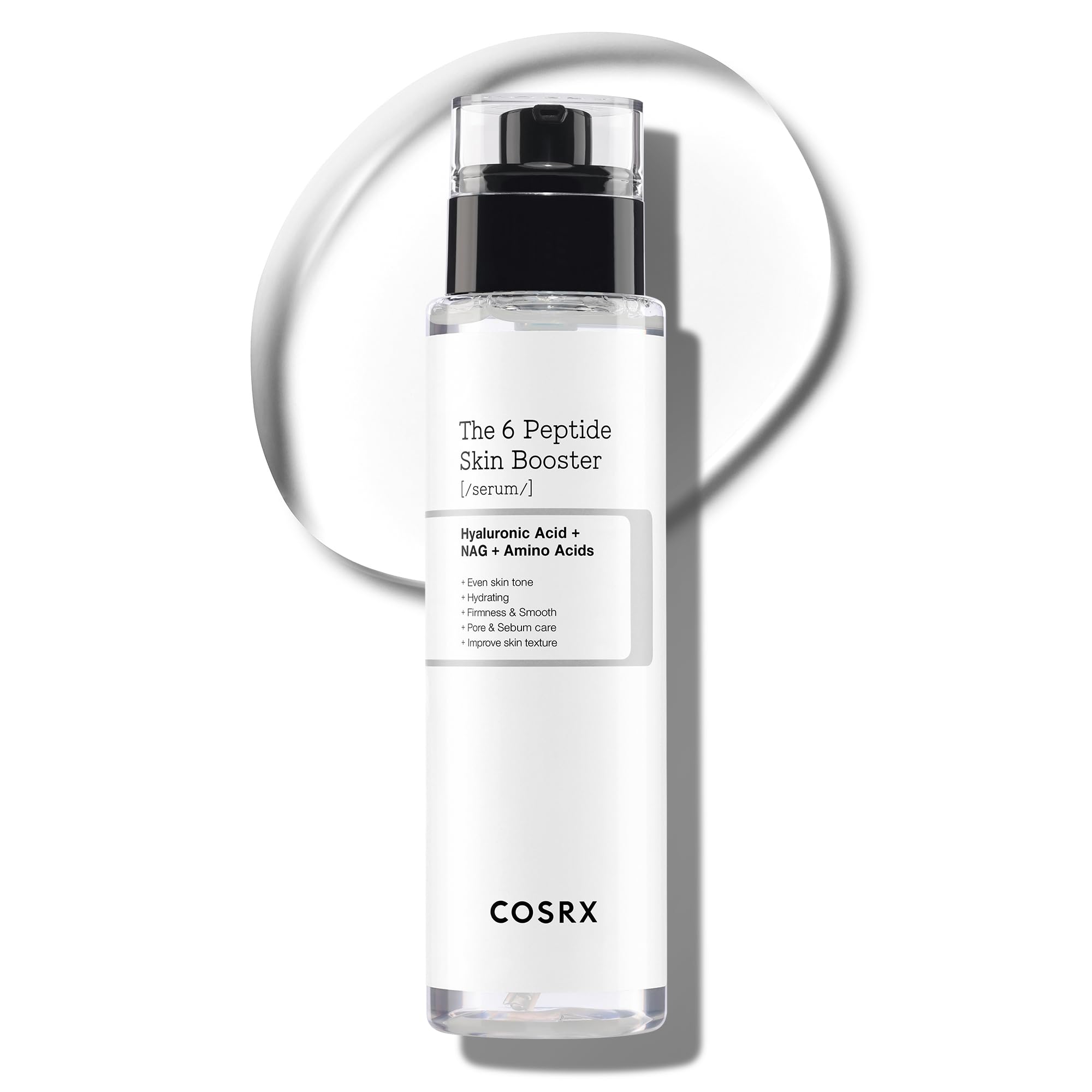 سرم تقویت کننده پپتید کلاژن COSRX 6x 150 میلی لیتر / 5.07 اونس, اسانس صورت تجدید کننده پوست, نیاسینامید و اسید هیالورونیک برای انواع پوست, محصولات مراقبت از پوست کره ای, خالی از پارابن 150 میلی لیتر (بسته 1 تایی)