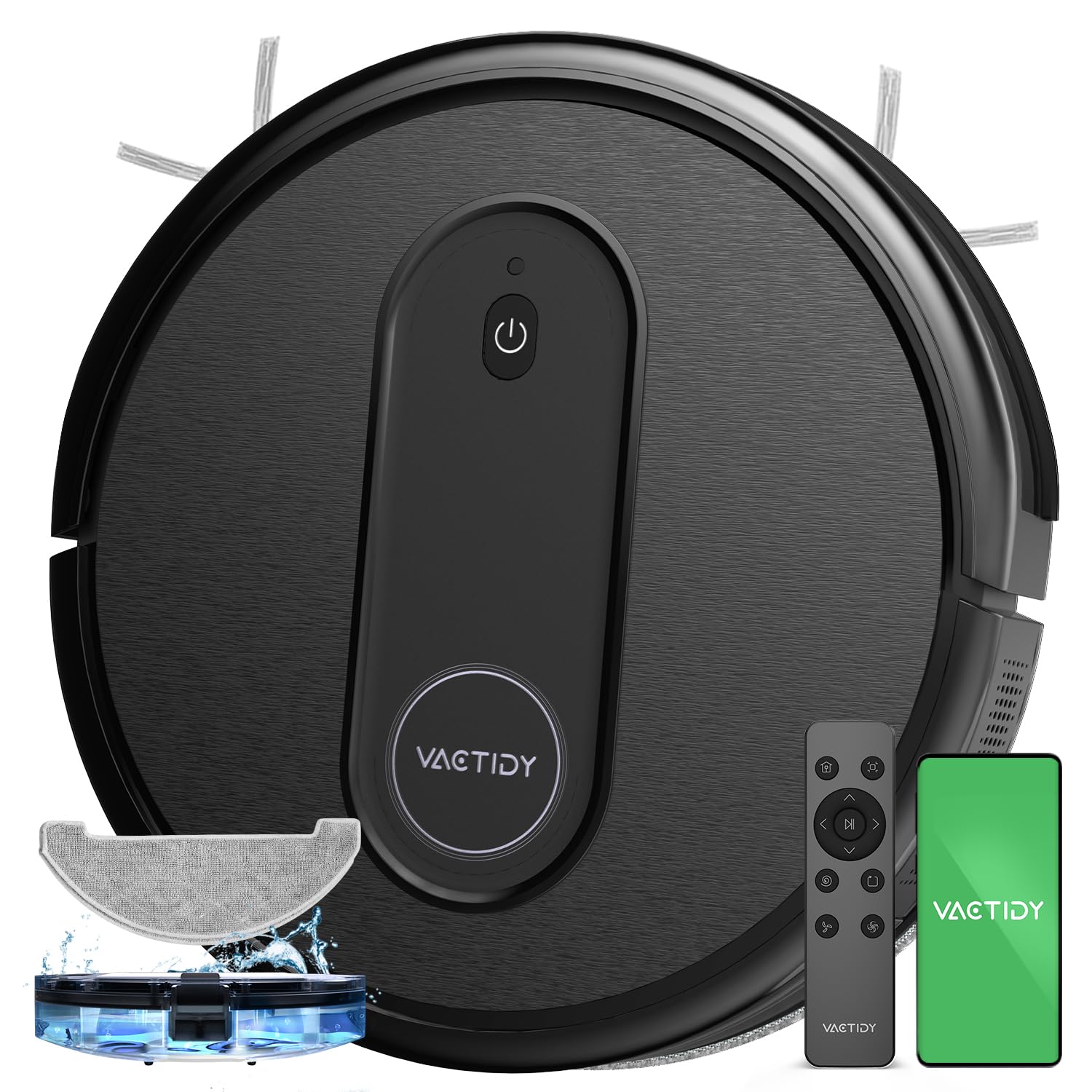 واکتیدی نمبل تی۷ روبات جاروبرقی و ماپ، کنترل WiFi/App/Alexa/Siri، جاروبرقی روباتی با برنامه‌ریزی زمانی، مخزن آب و زباله ۲ در ۱، شارژ خودکار، باریک، مناسب برای کف سخت، مو، فرش