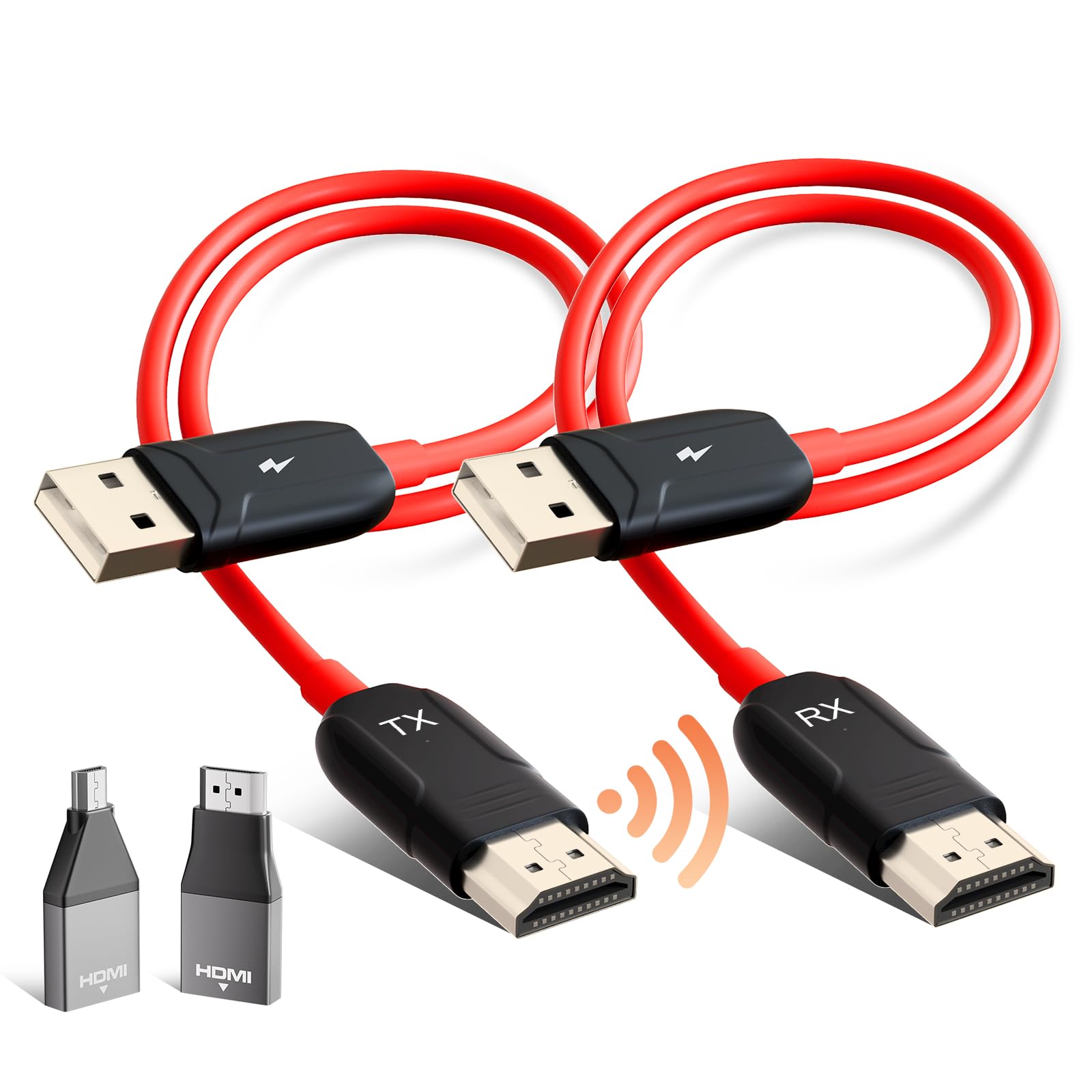 فرستنده و گیرنده بی‌سیم HDMI، گیرنده تصویر با کیفیت 1080P HD برای پخش تصویر و صدا از لپتاپ، کامپیوتر به تلویزیون هوشمند، پروژکتور - تقویت‌کننده HDMI با ابعاد استاندارد