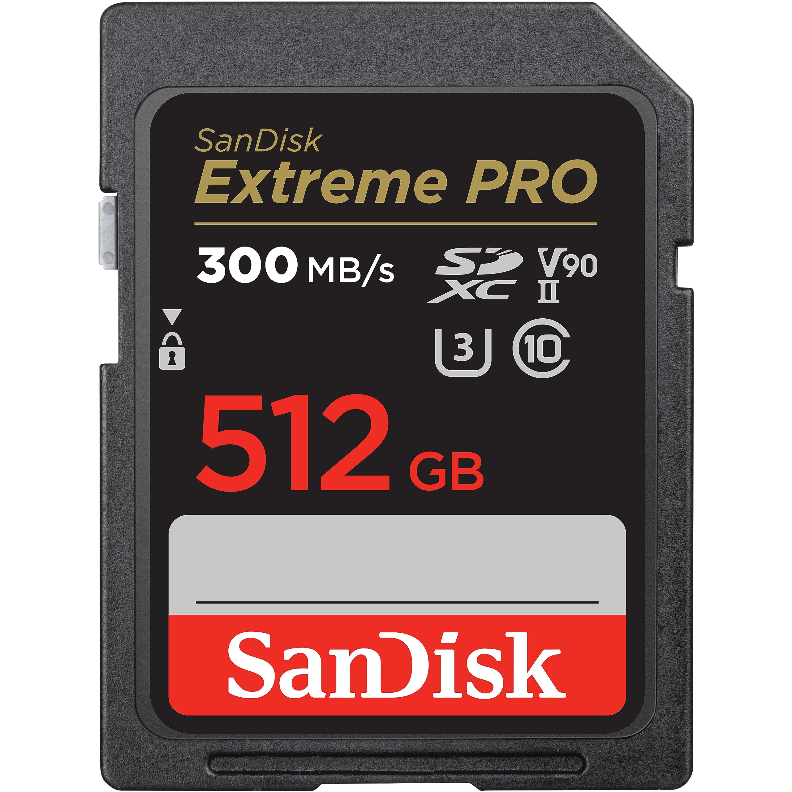 کارت حافظه SanDisk Extreme PRO SDXC UHS-II با ظرفیت 512 گیگابایت - کلاس 10، U3، V90، 8K، 4K، ویدیو Full HD، کارت حافظه - مدل SDSDXDK-512G-GN4IN