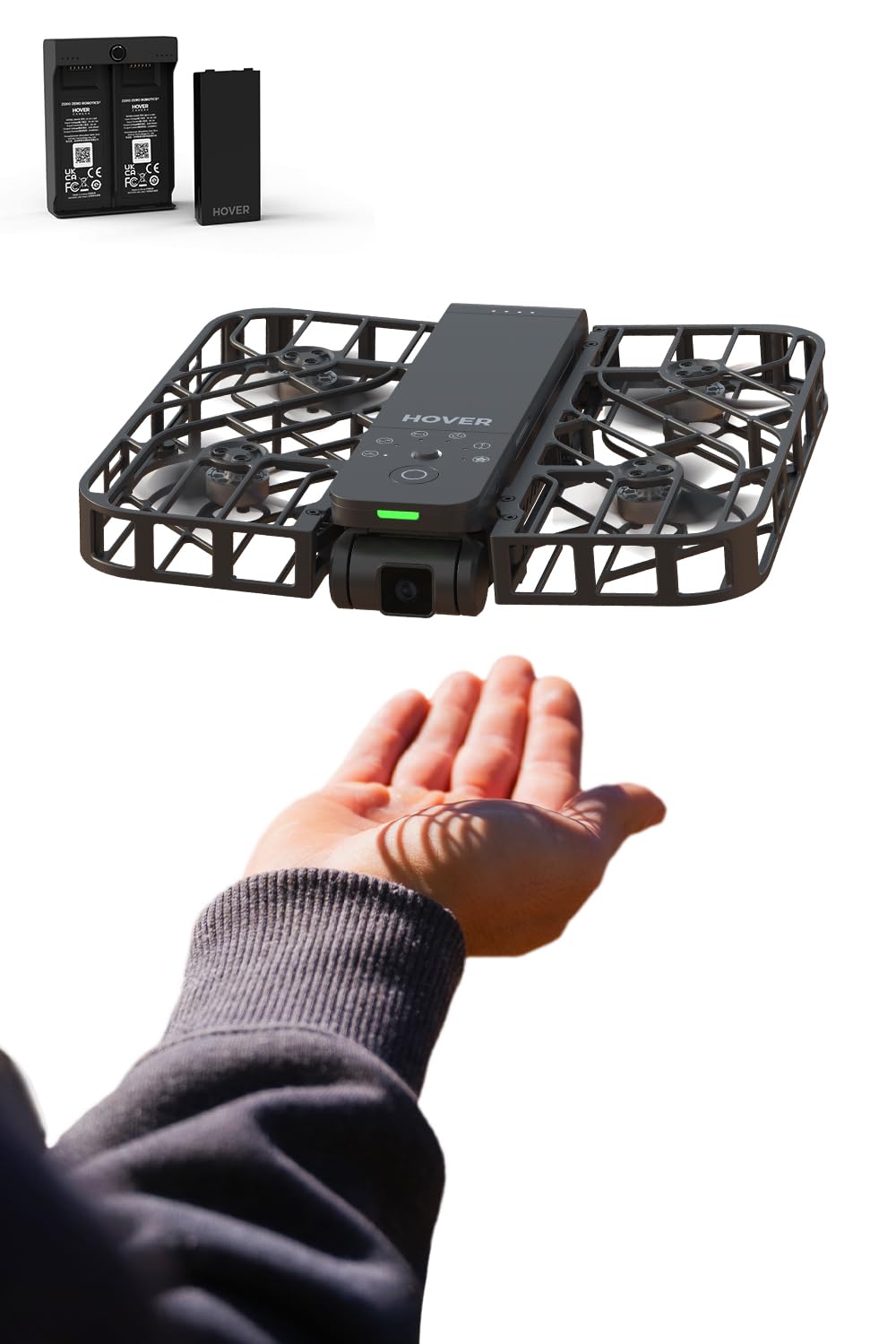 هاور ایر X۱ دوربین پرواز خودکار، دوربین کوچک پاکتی دوربین ضبط ویدیویی HDR، بلند کردن دستی پالم، مسیرهای پرواز هوشمند، حالت دنبال کردن من، دوربین تاشو با کنترل بدون دست سیاه (کمبو)