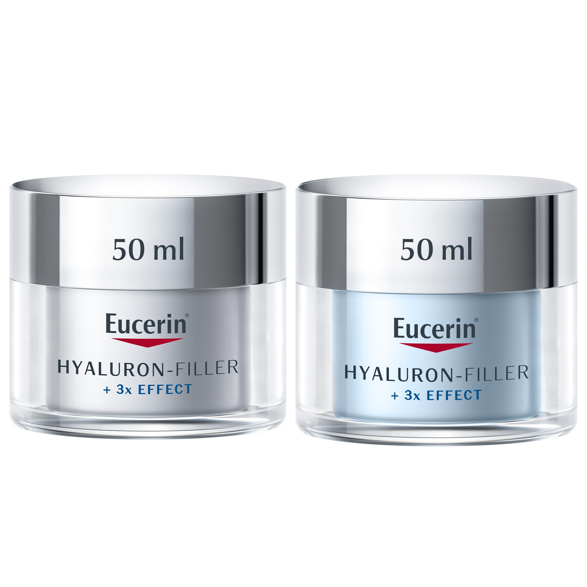 ال کرم روز ضد چروک Eucerin Hyaluron Filler، 50 میلی لیتر كرم روز ضد چروك SPF15، 50 میلی لیتر + كرم شب ضد چروك، 50 میلی لیتر، مرطوب كننده برای انواع پوستها پوست شب 50 میلی لیتر + پوست روز 50 میلی لیتر