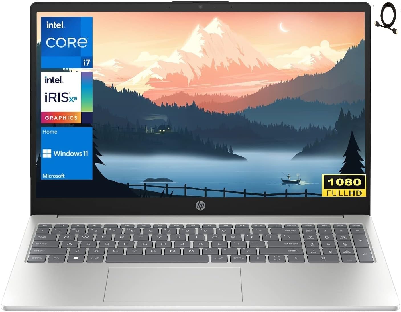لپ تاپ HP 2024 با صفحه نمایش 14 اینچی FHD، دارای فناوری Anti-Glare IPS، پردازنده Intel i7-1355U نسل 13، حافظه RAM 16GB و حافظه داخلی 512GB PCIe SSD، وب‌کم True Vision HD، WiFi 6، بلوتوث، نسخه امارات (UAE VERSION)، به‌روزرسانی به ویندوز 11، رنگ نقره‌ای