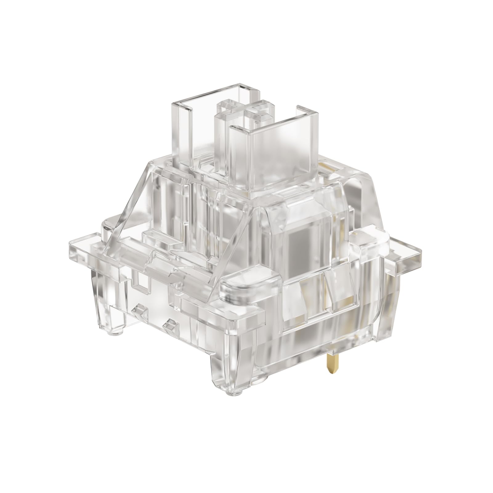 کیبورد مکانیکی با سوئیچ Akko V3 Crystal Pro با ساقه ضد گرد و غبار برای بازی، سوئیچ‌های کلید با نیروی فعال سازی 43gf (45 عدد) Crystal V3 Pro