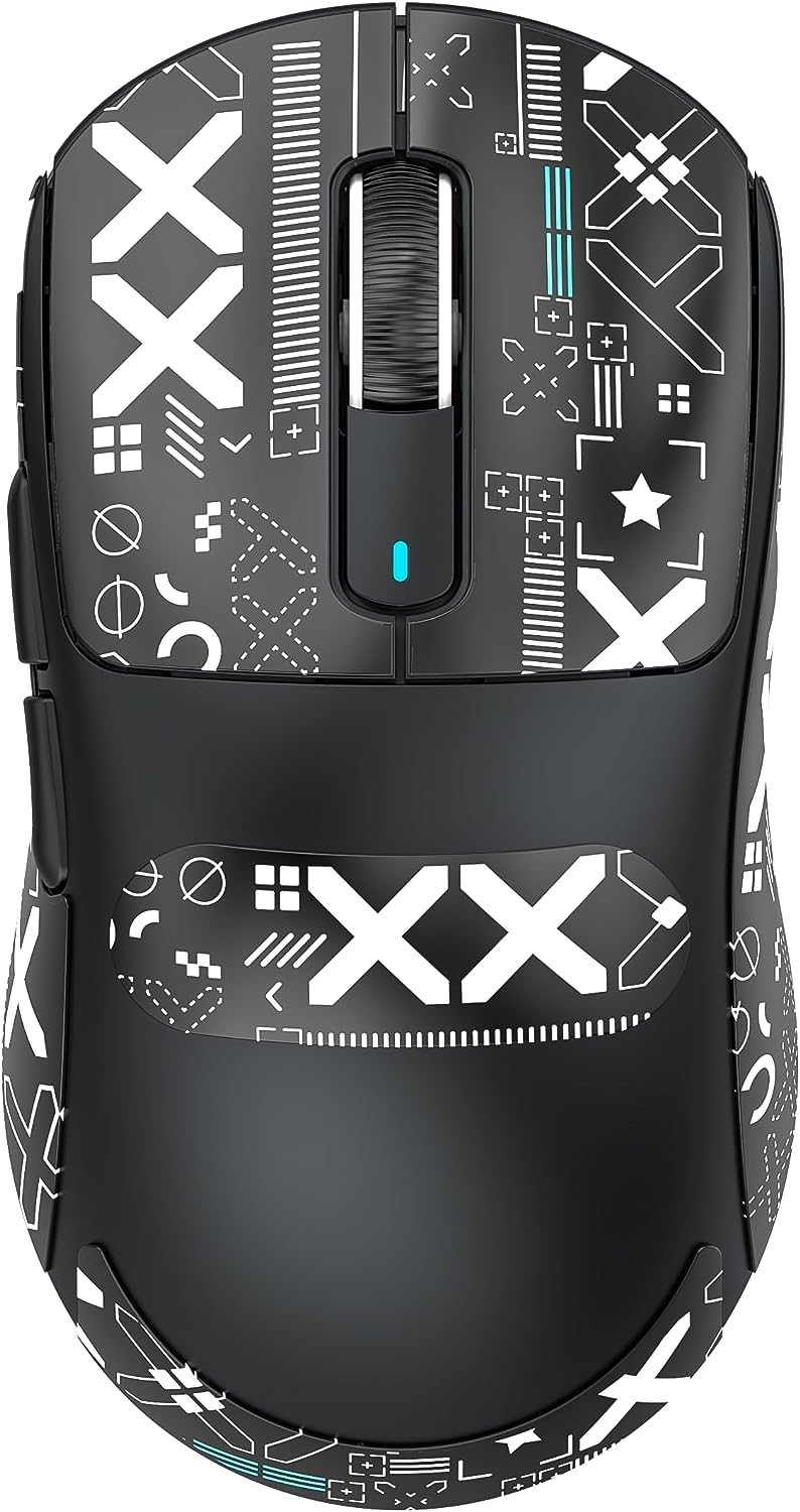 ماوس گیمینگ بی‌سیم فوق‌العاده سبک ATTACK SHARK X3 با اتصال سه‌حالته (2.4G/USB-C/بلوتوث)، ۲۶K DPI، سنسور اپتیکال PAW3395، سوئیچ Kailh GM8.0، ۵ دکمه قابل‌برنامه‌ریزی برای PC/Win/Mac — مشکی و نوار