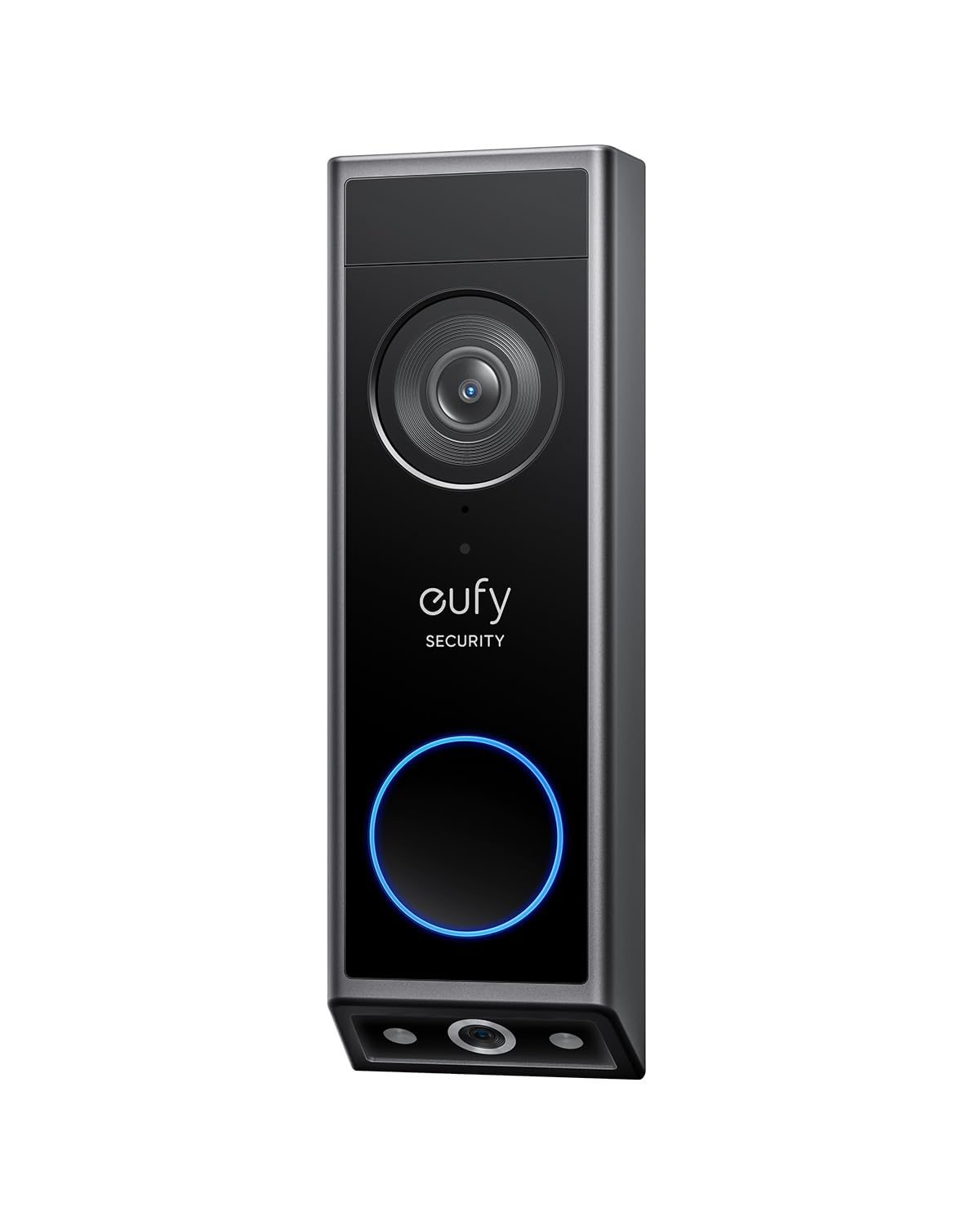 درب‌زن تصویری امنیتی eufy E340 (تغذیه از طریق باتری)، دو دوربین با محافظ تحویل، کیفیت تصویر 2K Full HD و دید در شب رنگی، سازگار با HomeBase S380، بدون هزینه ماهیانه انفرادی