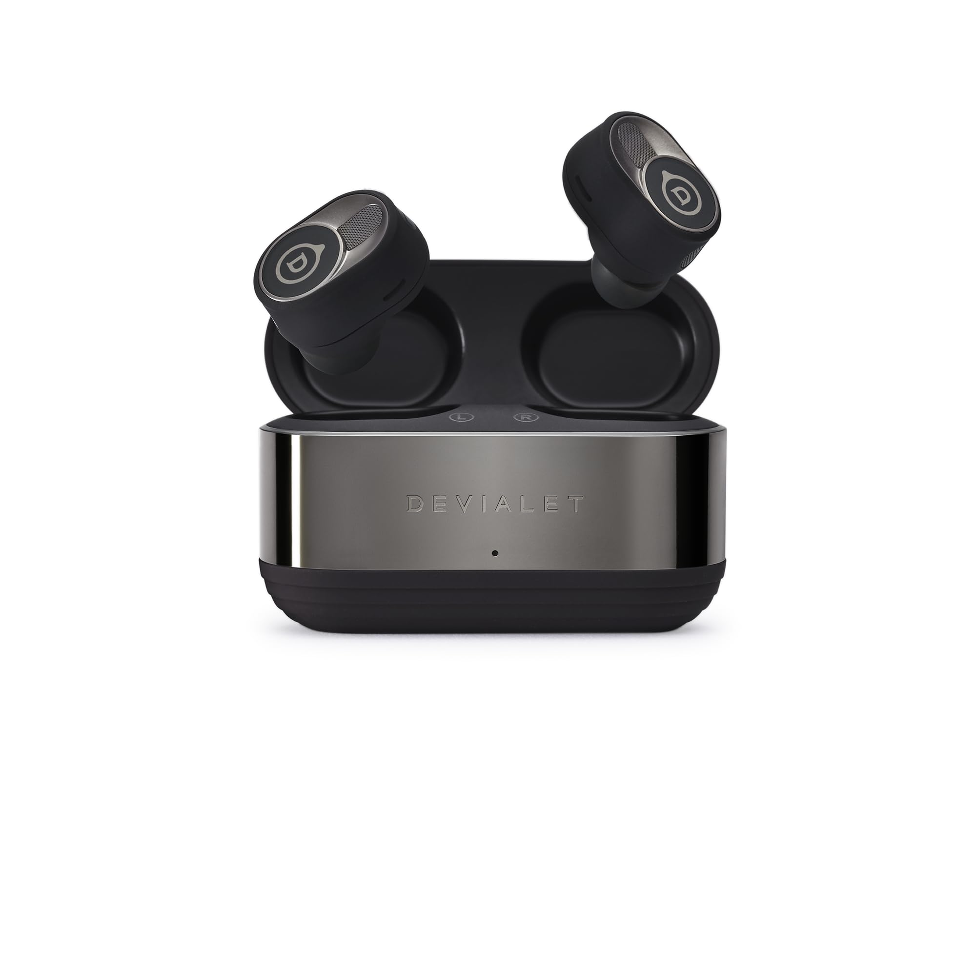 گوشی‌های بی‌سیم واقعی Devialet - Gemini II - مشکی مات - برای موسیقی روزمره و سفر - لغو نویز - قابلیت استفاده راحت
