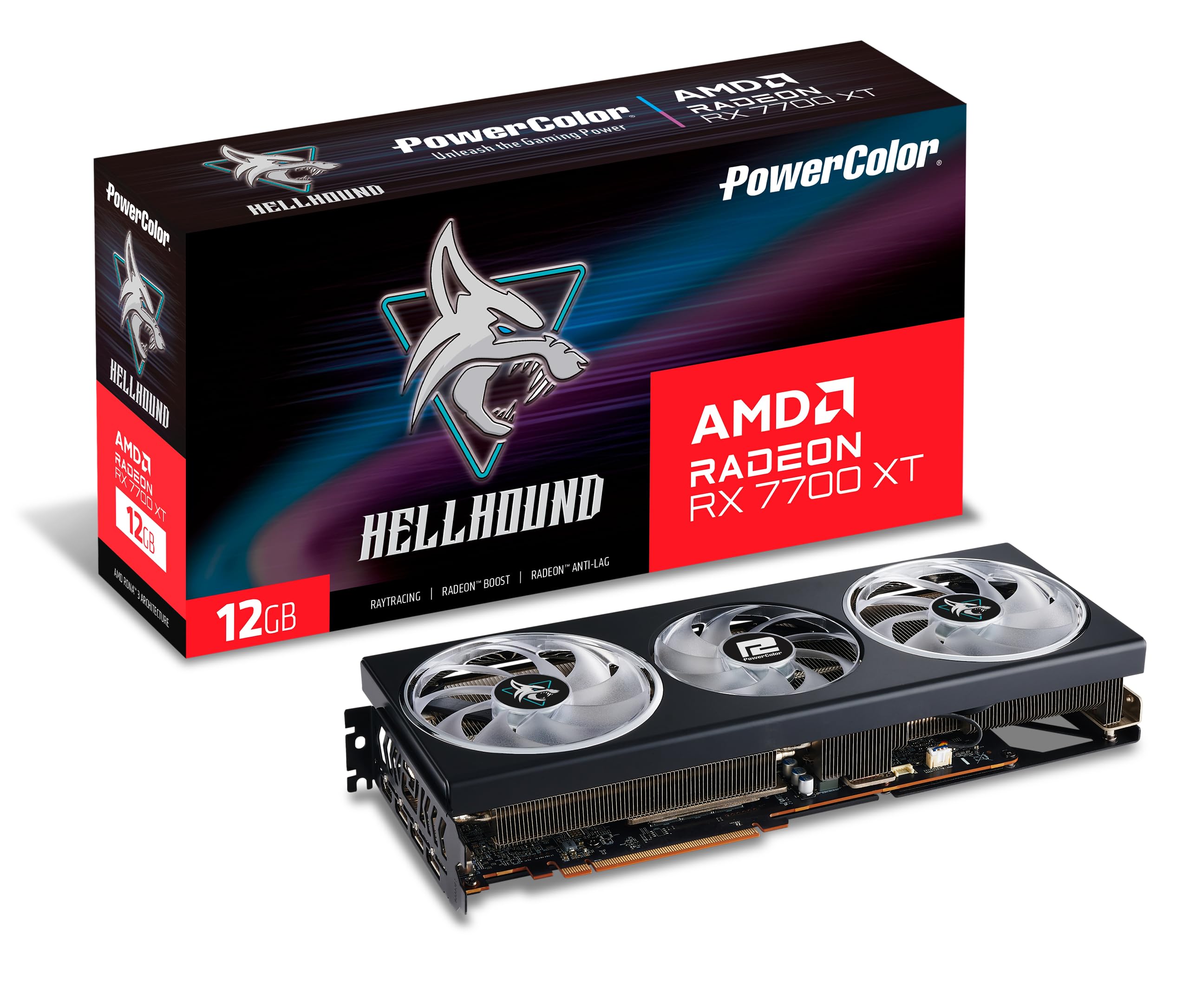 کارت گرافیک PowerColor Radeon RX 7700 XT Hellhound 12GB OC GDDR6