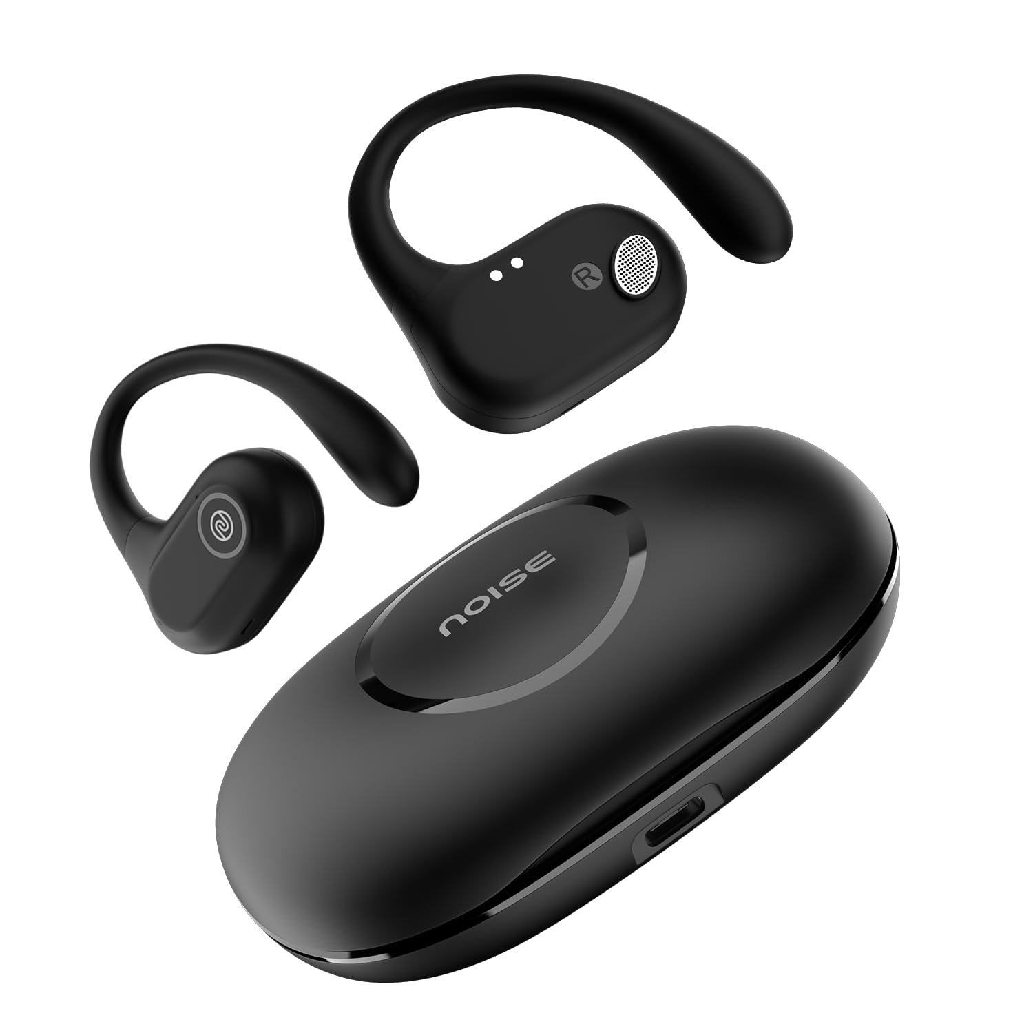 هندزفری بی‌سیم Noise Pure Pods با فناوری AirWave™، تا ۸۰ ساعت زمان پخش، چهار میکروفون با ENC، درایور دینامیک Neodymium با قطر ۱۶ میلیمتر، بند قابل جداشد Pure، بلوتوث v5.3 (مدل Power Black)