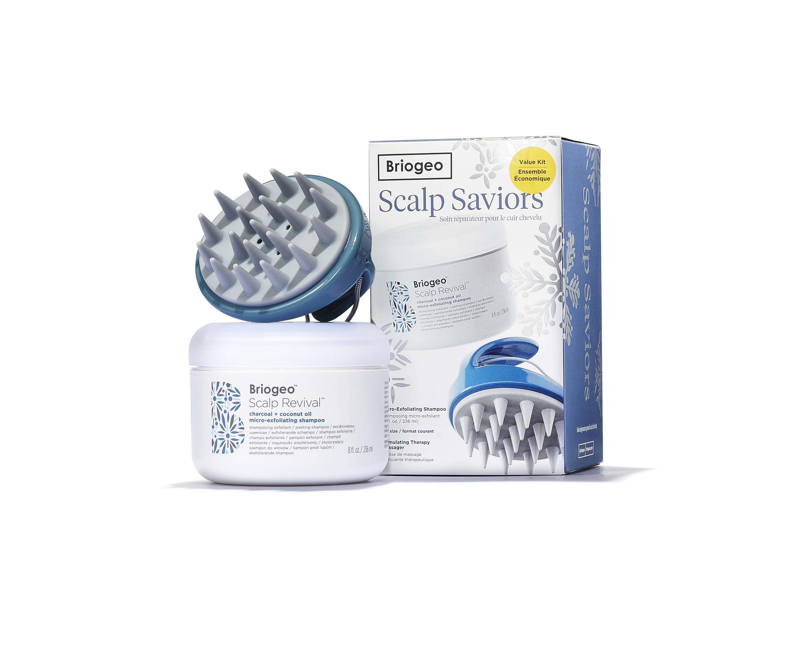 مجموعه هدیه شامپو + ماساژور جلد Briogeo Scalp Revival™