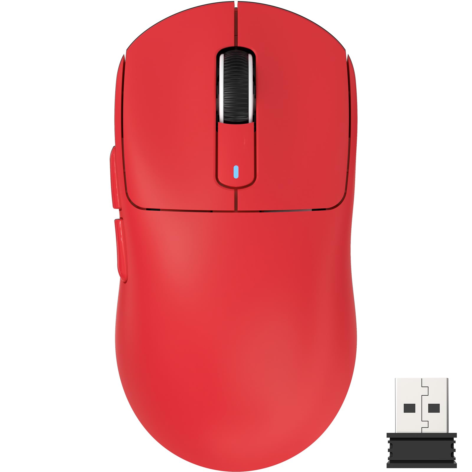 موش موس بازی بی‌سیم ATTACK SHARK X3 با وزن سبک و حسگر نوری PAW3395، سوییچ Kailh GM8.0، 5 دکمه قابل برنامه‌ریزی برای کامپیوتر/ویندوز/مک (قرمز)