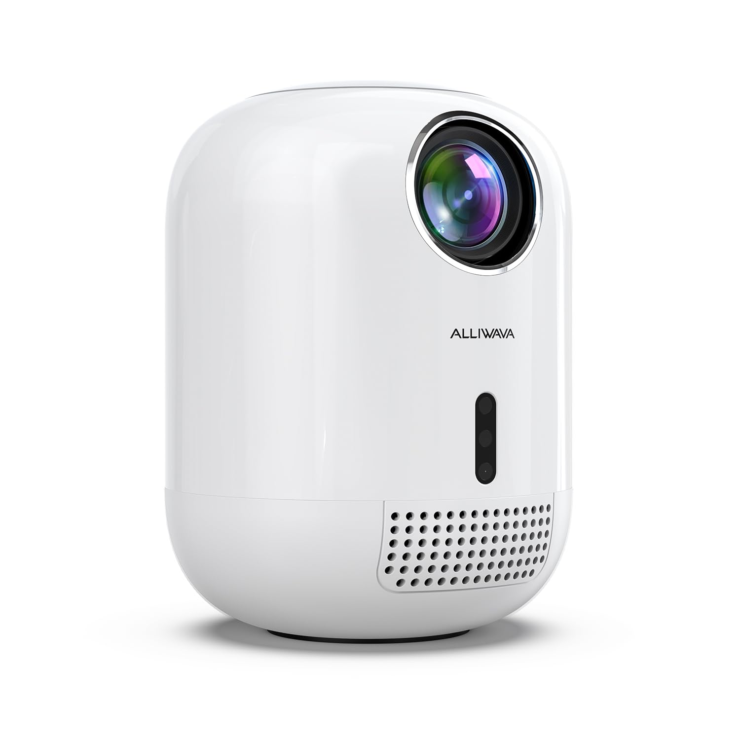 پروژکتور قابل حمل ALLIWAVA با فوکوس خودکار / کی‌استون، دارای وای فای 5G و بلوتوث 6، پشتیبانی از وضوح 4K نیتیو و 1080P، پروژکتور فیلم رویایی خارجی، پروژکتور هوشمند مناسب برای خانه، سازگار با iOS / Android / HDMI / USB PR350