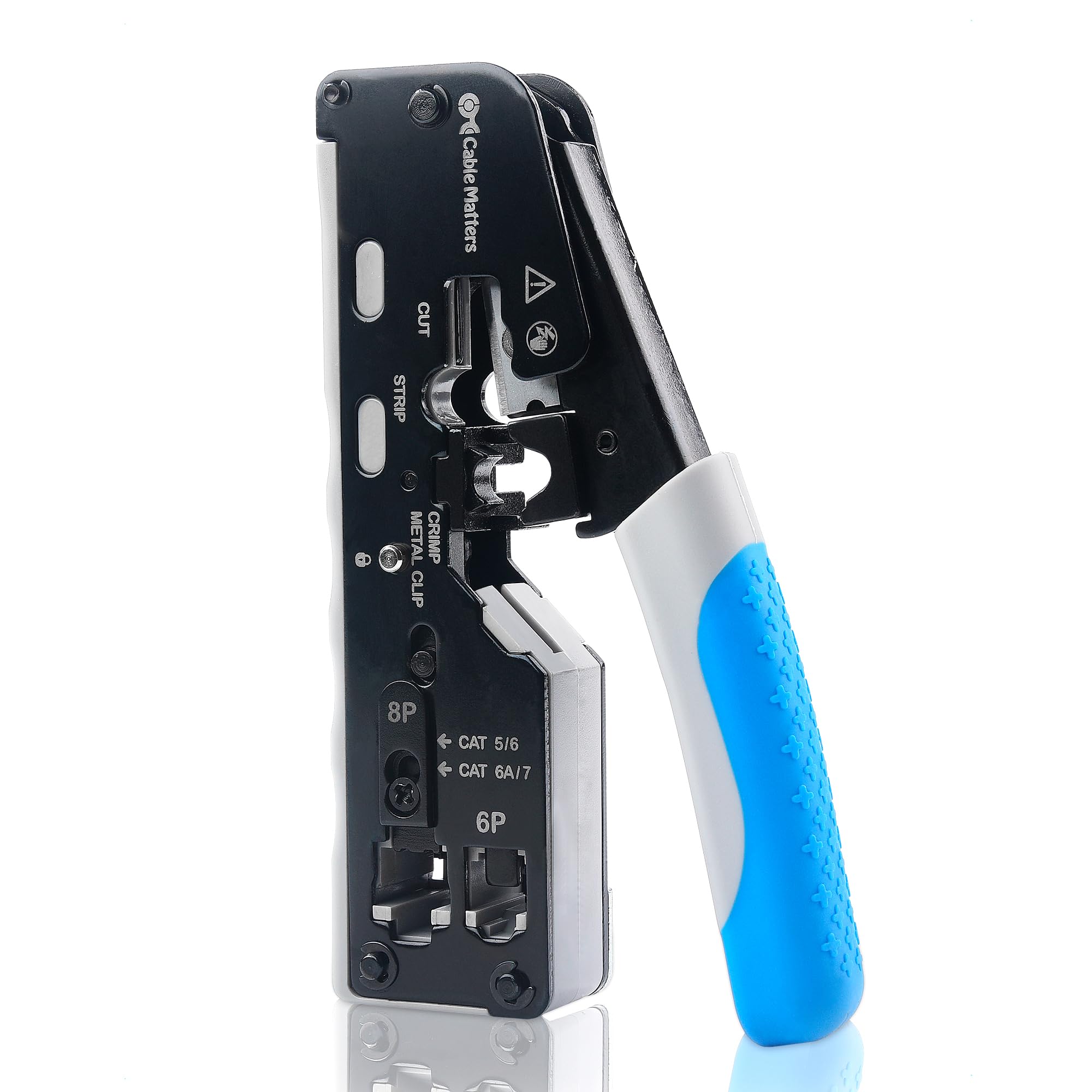 ابزار کریمپینگ RJ45 مدولار Cable Matters برای اتصال‌دهنده‌های تمرین‌خارجی از طریق عبور از تمرینات،
