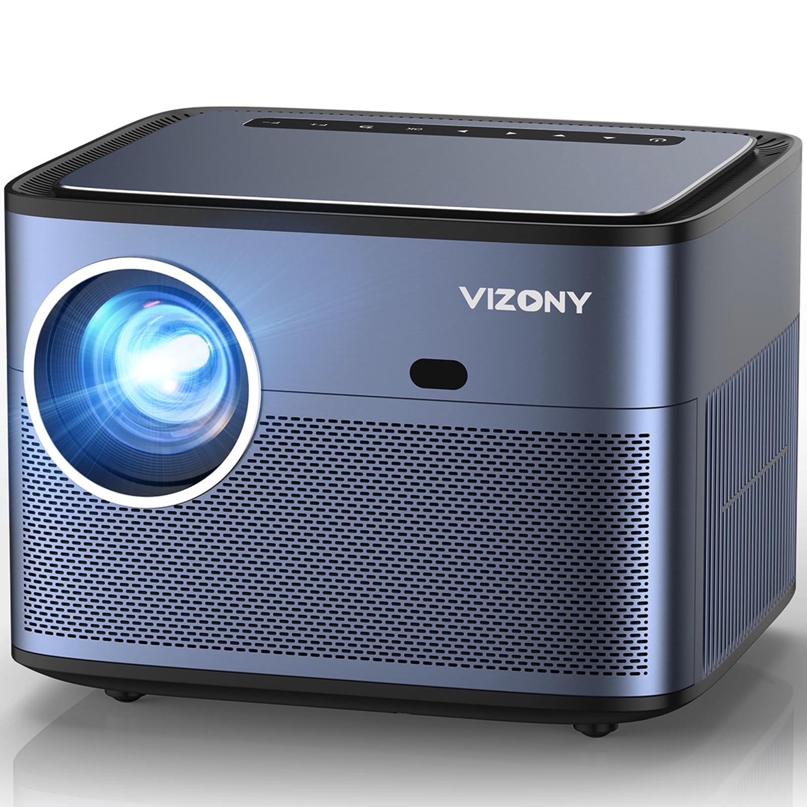 پروژکتور تلویزیون اندرویدی [اتوفوکوس/کی‌استون] 4K با نتفلیکس داخلی، VIZONY 800ANSI 5G WiFi بلوتوث پروژکتور خارجی، پروژکتور فیلم خانگی FHD با 4P4D/زوم/پی‌پی‌تی سازگار با تلفن/لپ‌تاپ، 8000+ برنامه‌ی کاربردی