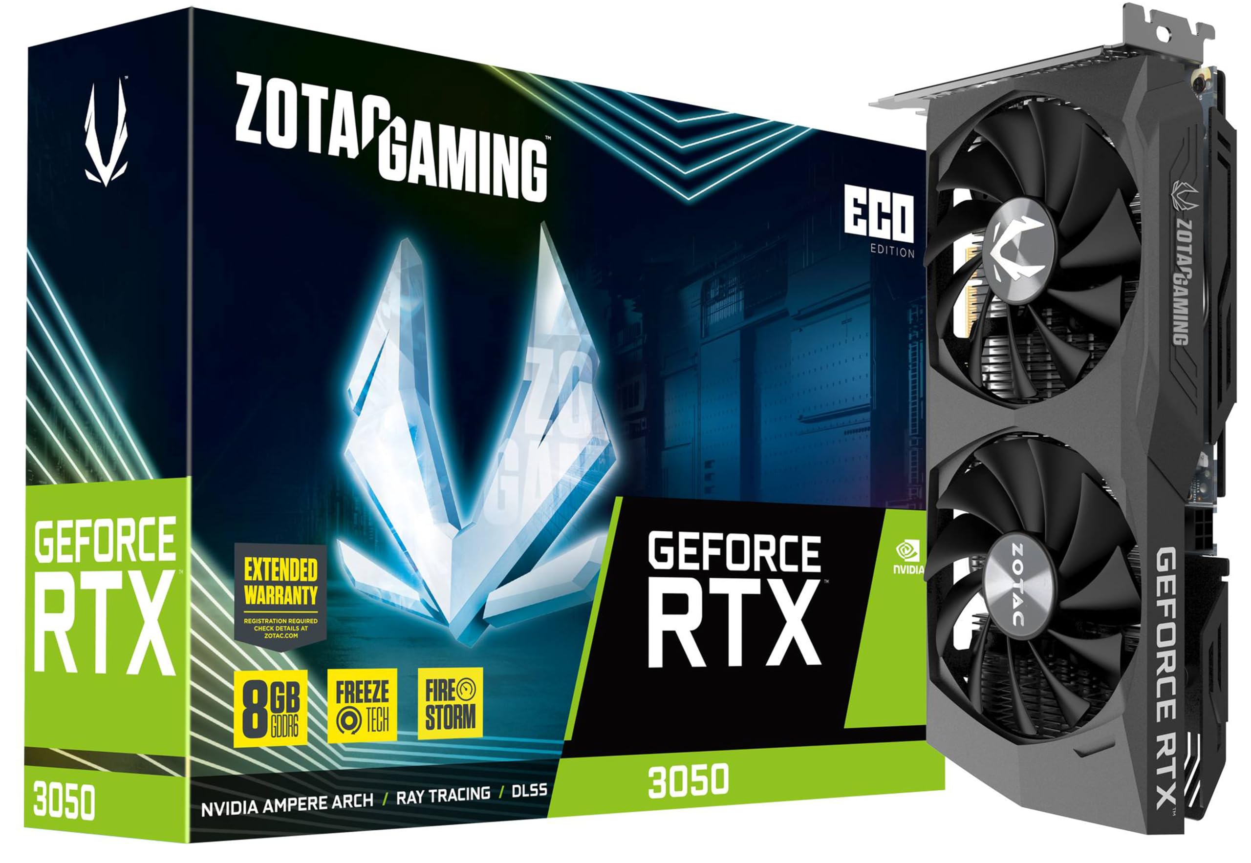 زوتاک GAMING چهارمجموعه GeForce RTX 3050 Eco NVIDIA 8 گیگابایت GDDR6