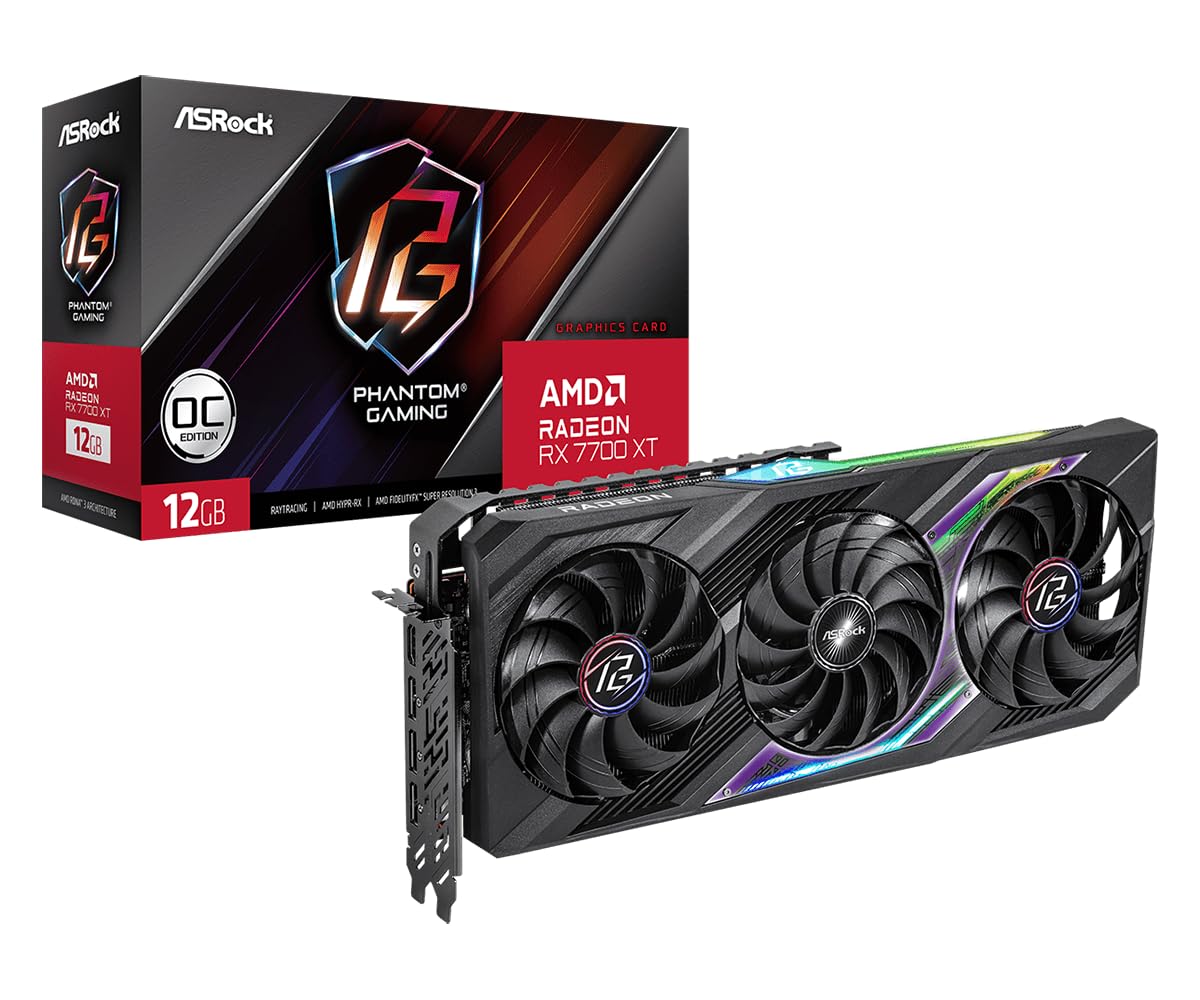 ASRock Radeon RX 7700 XT Phantom Gaming 12GB، 12288 مگابایت GDDR6 منظور از 7700 XT Phantom Gaming 12GB