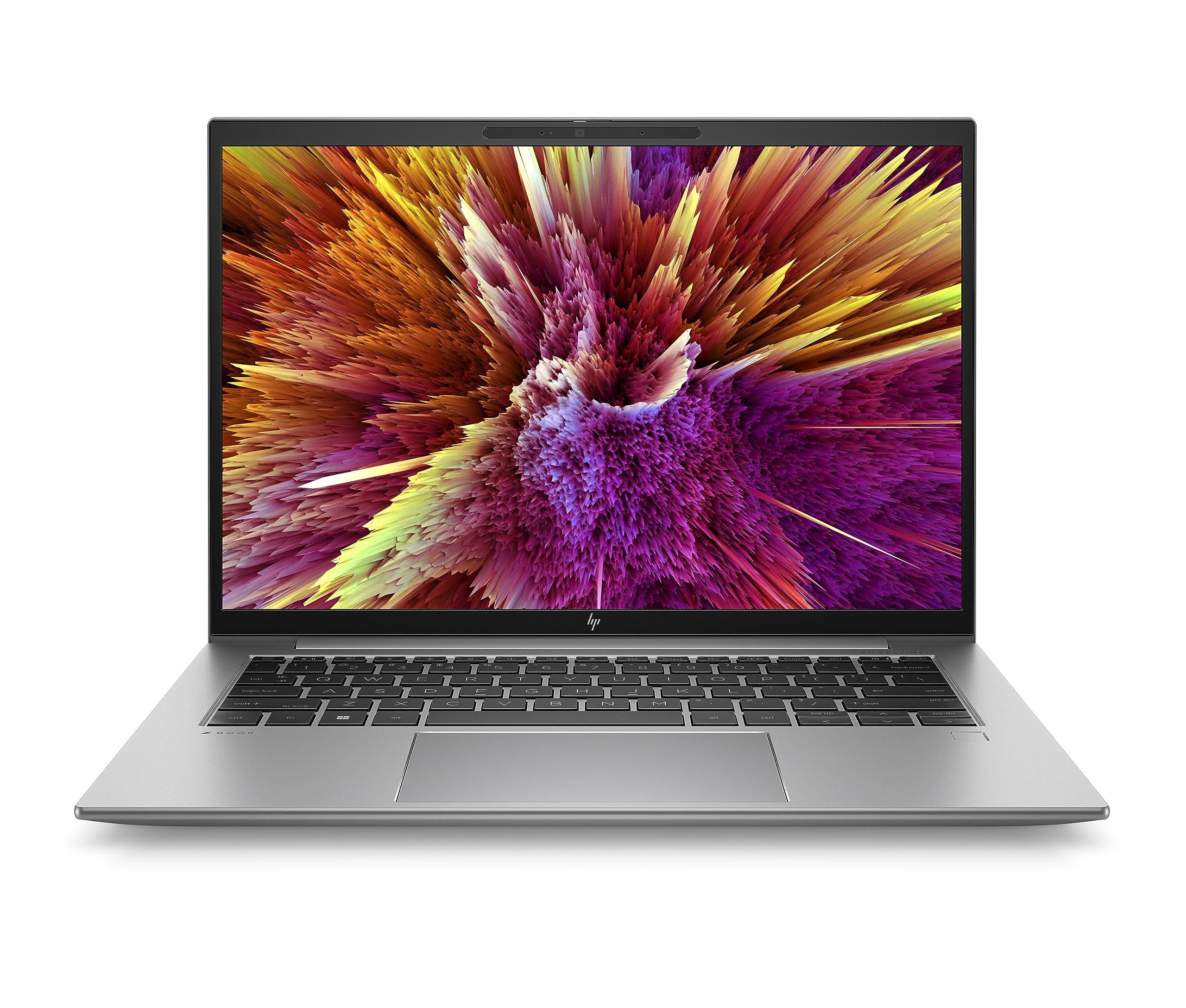 لپ تاپ قابل حمل HP ZBook Firefly G10، رایانه کاری امواج 14 اینچی، پردازنده Intel® Core نسل 13th i7، 16 گیگابایت رم، 512 گیگابایت حافظه‌ی جامد SSD، گرافیک NVIDIA RTX با ظرفیت 4 گیگابایت، ویندوز 11 Pro، صفحه کلید بین‌المللی - عربی، رنگ نقره‌ای - [5G369ES]