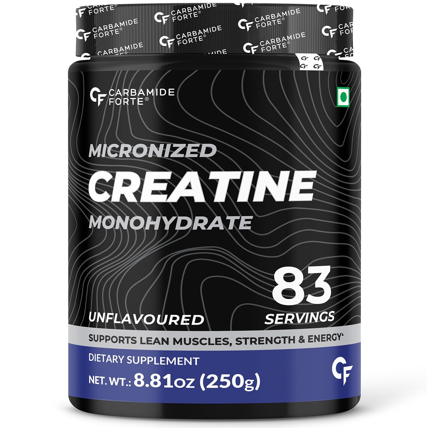 پودر کراتین مونوهیدراته میکرونیزه Carbamide Forte - 83 پارت ، 250 گرم | پودر مکمل کراتین برای حجم دهی عضلات لاغر ، قدرت و انرژی پودر کراتین آبی