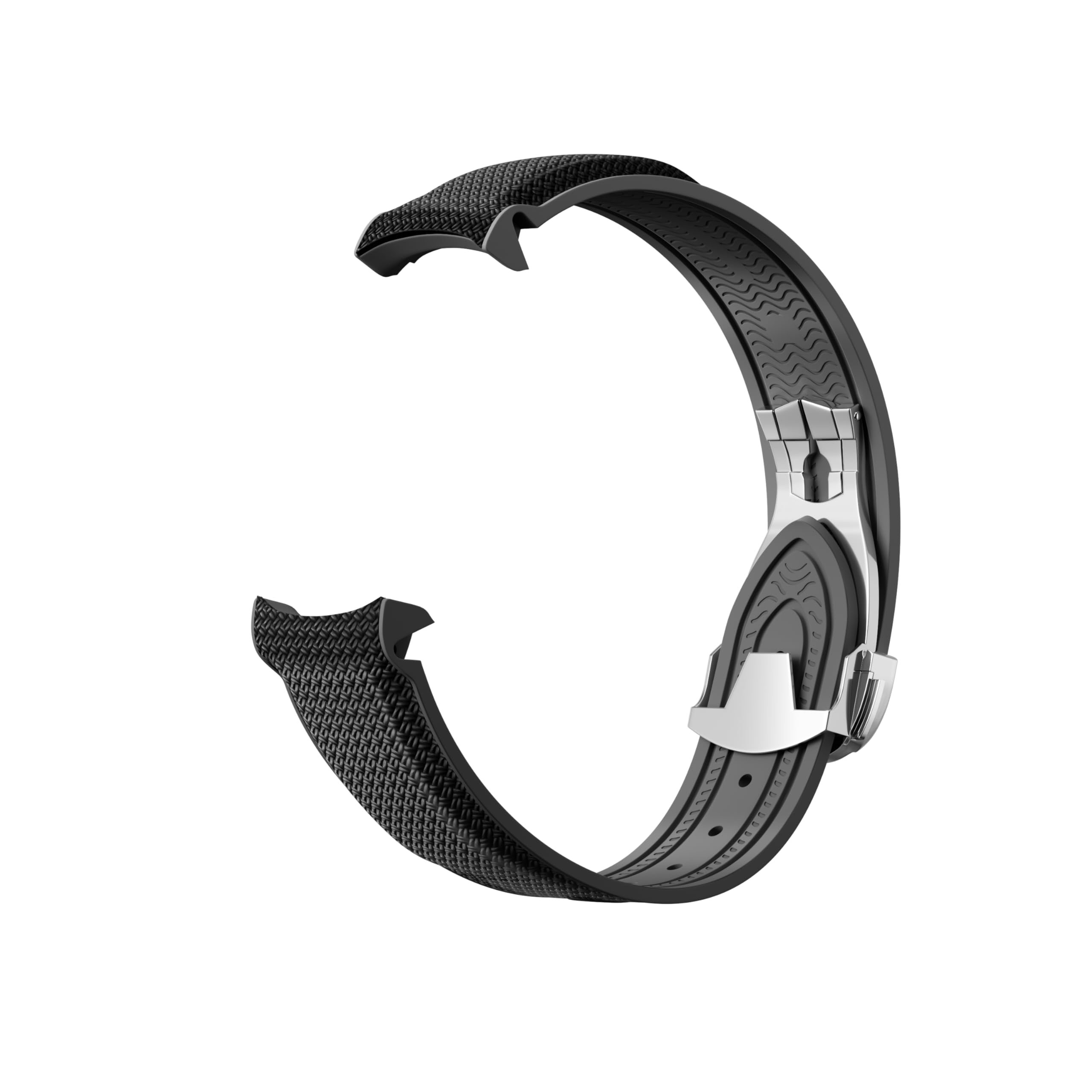 تسمه لاستیکی سرخورده Wentokye سازگار با ساعت‌های امگا X Swatch Moonswatch Speedmaster و سایر مدل‌ها 20 میلی‌متر، بند جایگزین ساعت Swatch Omega Moonswatch Speedmaster با جک مناسب برای آقایان و بانوان رنگ سیاه