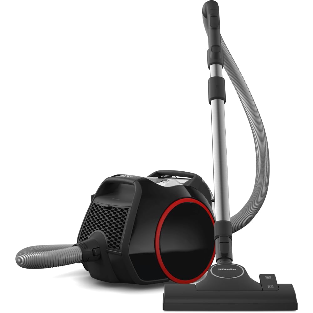 مکنده‌ی جاروبرقی بدون کیسه Miele 11666850 Boost CX1 PowerLine با فیلتر هوای تمیز کننده و موتور قدرتمند 890W PowerLine برای استخراج حداکثر، مشکی اوبسیدیان