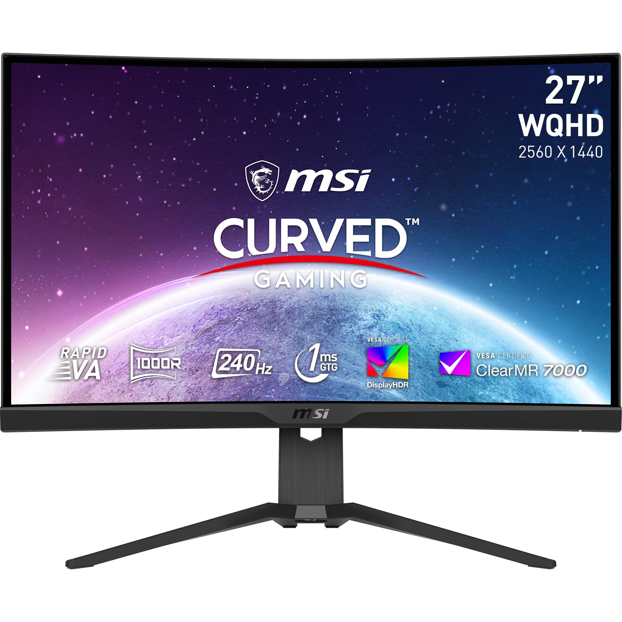 MSI MAG 275CQRX: MSI MAG 275CQRX
écran plat de PC 27" Wide Quad HD Noir: صفحه نمایش پهن QHD سیاه برای کامپیوتر
One Size: یک اندازه
240 Hz: 240 هرتز
WQHD (2560 x 1440): WQHD (2560 x 1440)