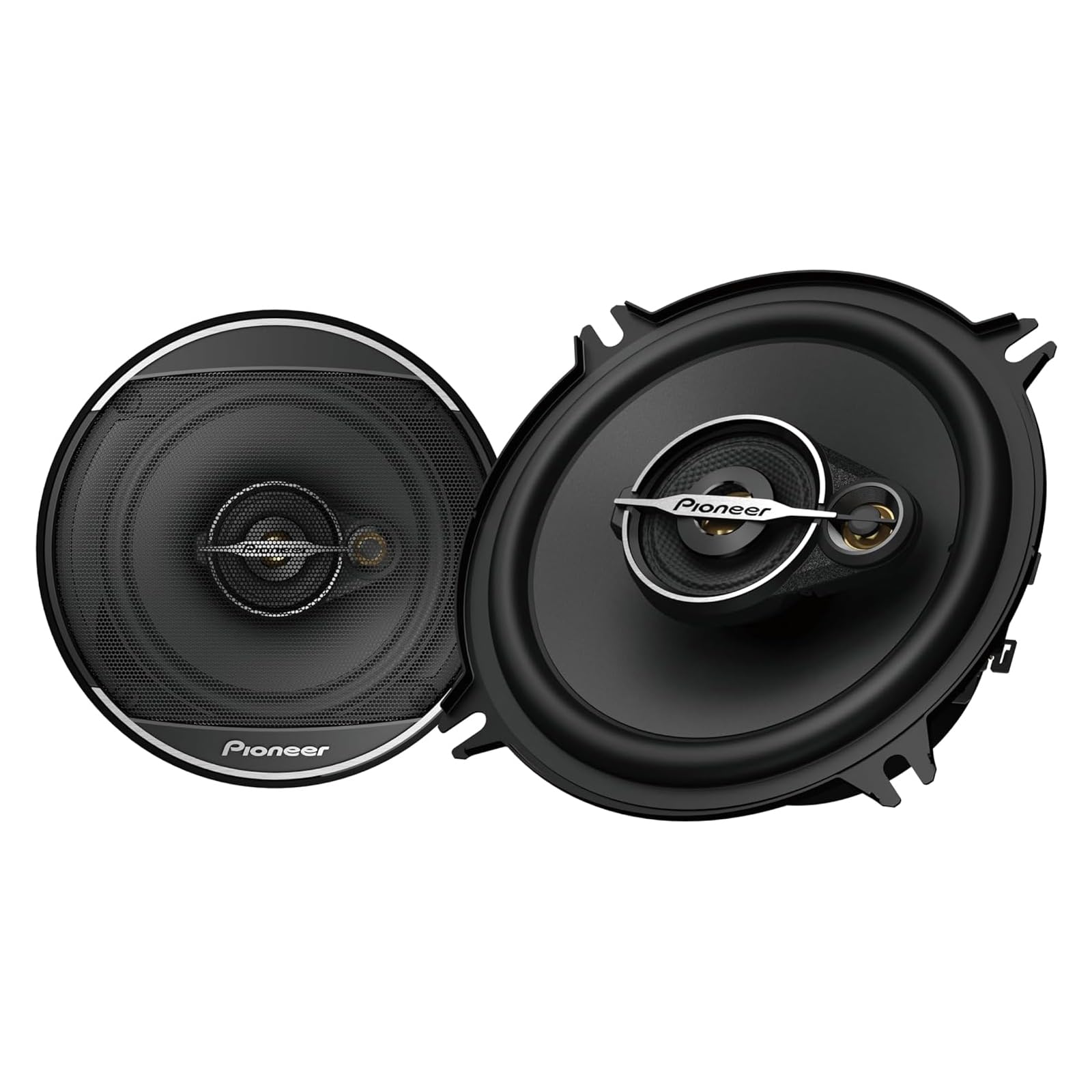 تنظیم کننده بلندگو کواکسیال 3 راهه Pioneer TS-A1371F 13 سانتی متری با 2 بلندگو (300 وات حداکثر، 50 وات هر یک)، صدای قدرتمند، کارآمدی بالا، عمق نصب 54 میلیمتر، برش نصب 121 میلیمتر، با درپوش کواکسیال - 5.25 اینچ