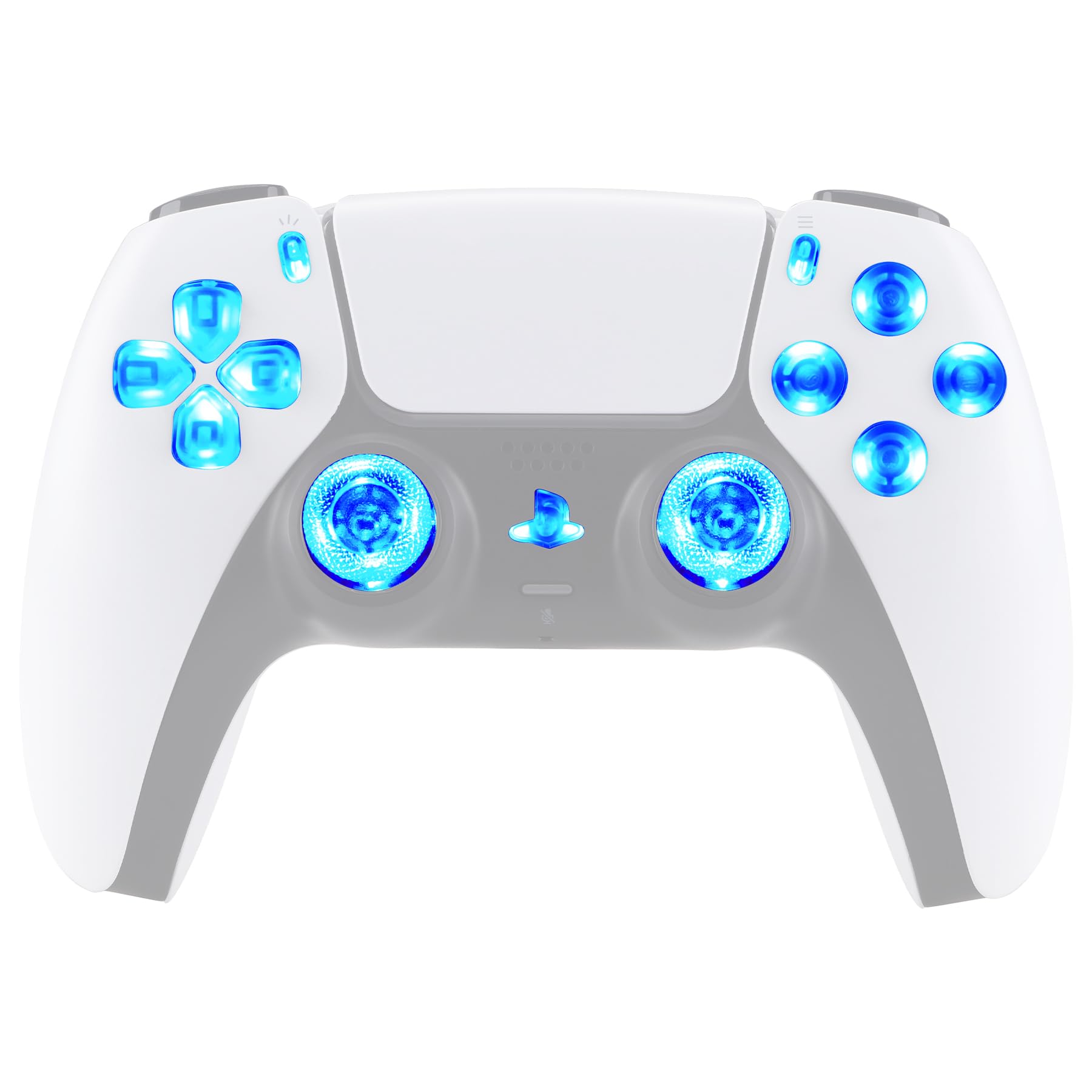 eXtremeRate Multi-Colors Luminated D-pad Thumbstick Share Option Home Face Buttons for PS5 Controller BDM-030 040 050, Clear Buttons 7 Colors 9 Modes DTF LED Kit for PS5 Controller - NO Controller Transparent

چراغ‌دار چندرنگ ایکستریم‌ریت دی‌پد باگردانگی، دکمه‌های صفحه اصلی انتشار با دکمه های صورت برای کنترلر پی‌اس۵‌، ‏دکمه‌های شفاف، ‏آرایش ۷ رنگ و ۹ حالت کیت ال‌ای‌دی برای کنترلر پی‌اس۵ - بدون کنترلر شفاف