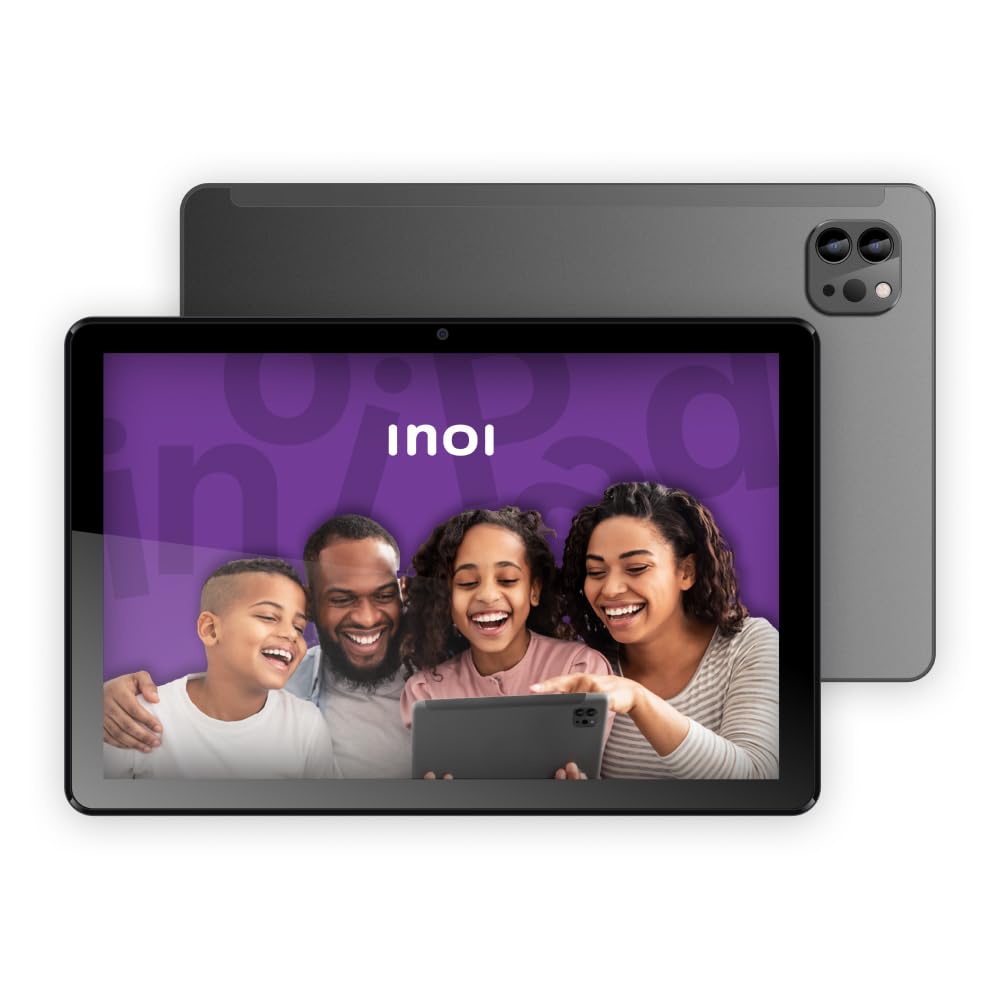 تبلت INOI 10.1 اینچ، 4G LTE، HD+، WiFi، 4 گیگابایت رم + 128 گیگابایت، باتری 6000 میلی آمپر، خاکستری فضایی