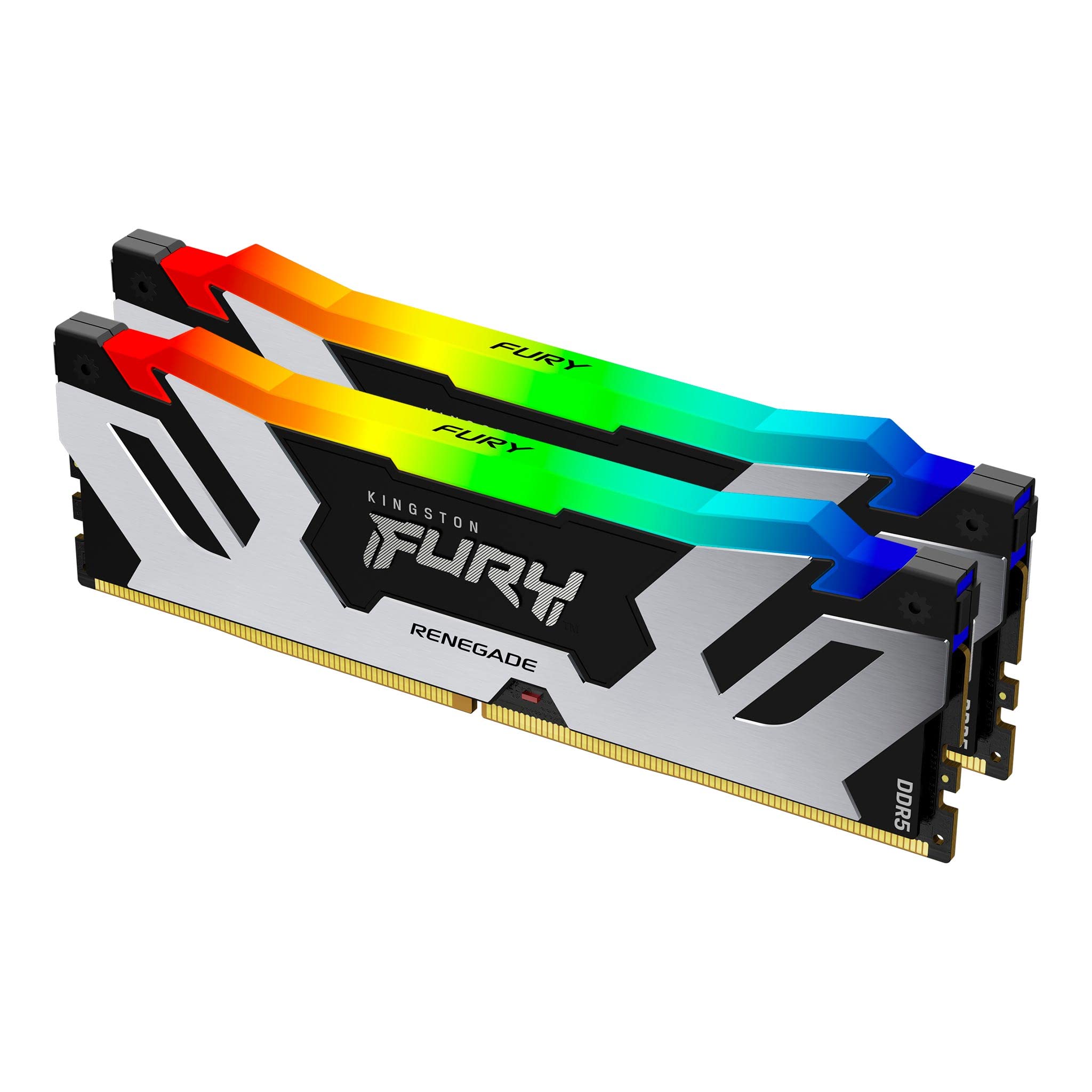 Kingston FURY Renegade RGB XMP 96GB 6000MT/s DDR5 CL32 DIMM حافظه Desktop Gaming (Kit of 2) - KF560C32RSAK2-96 Black. کیت 2 عددی 6000MT/s 24Gbit.
