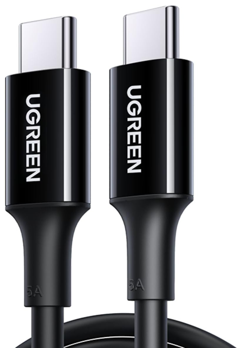 کابل یو‌گرین - مدل US300 - USB-C/USB-C 480 مگابایت بر ثانیه 5 آمپر طول 2 متر - رنگ مشکی