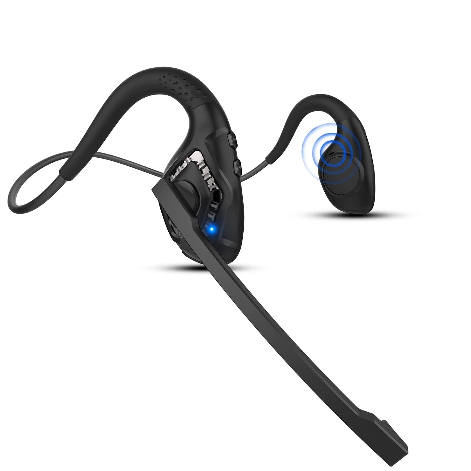 جدیدترین هدست بلوتوث FDTY با میکروفون لغو نویز CVC8.0 Boom، هدفون استریو بی‌سیم هوایی Open-Ear Air Conduction، سازگاری روزانه برای دفترکاری، مسافرت، رانندگی، دویدن و یادگیری دانشجو