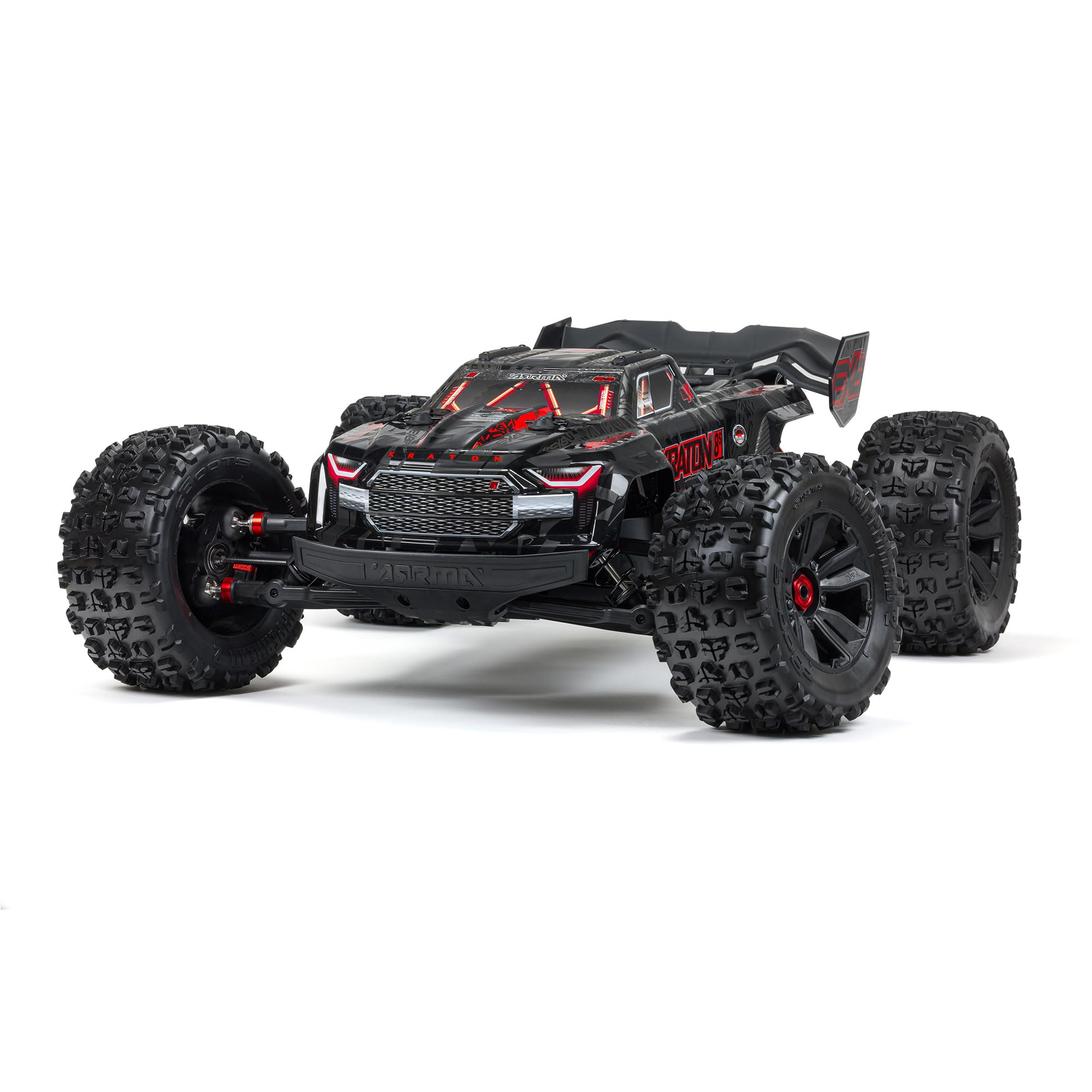 اتومبیل رانندگی ARRMA RC KRATON 4X4 8S BLX 1/5 سرعت مونستر تراک، رنگ مشکی، آماده برای استفاده (ریموت کنترل و گیرنده همراه، باتری و شارژر موجود نیست)، ARA5808V2T1