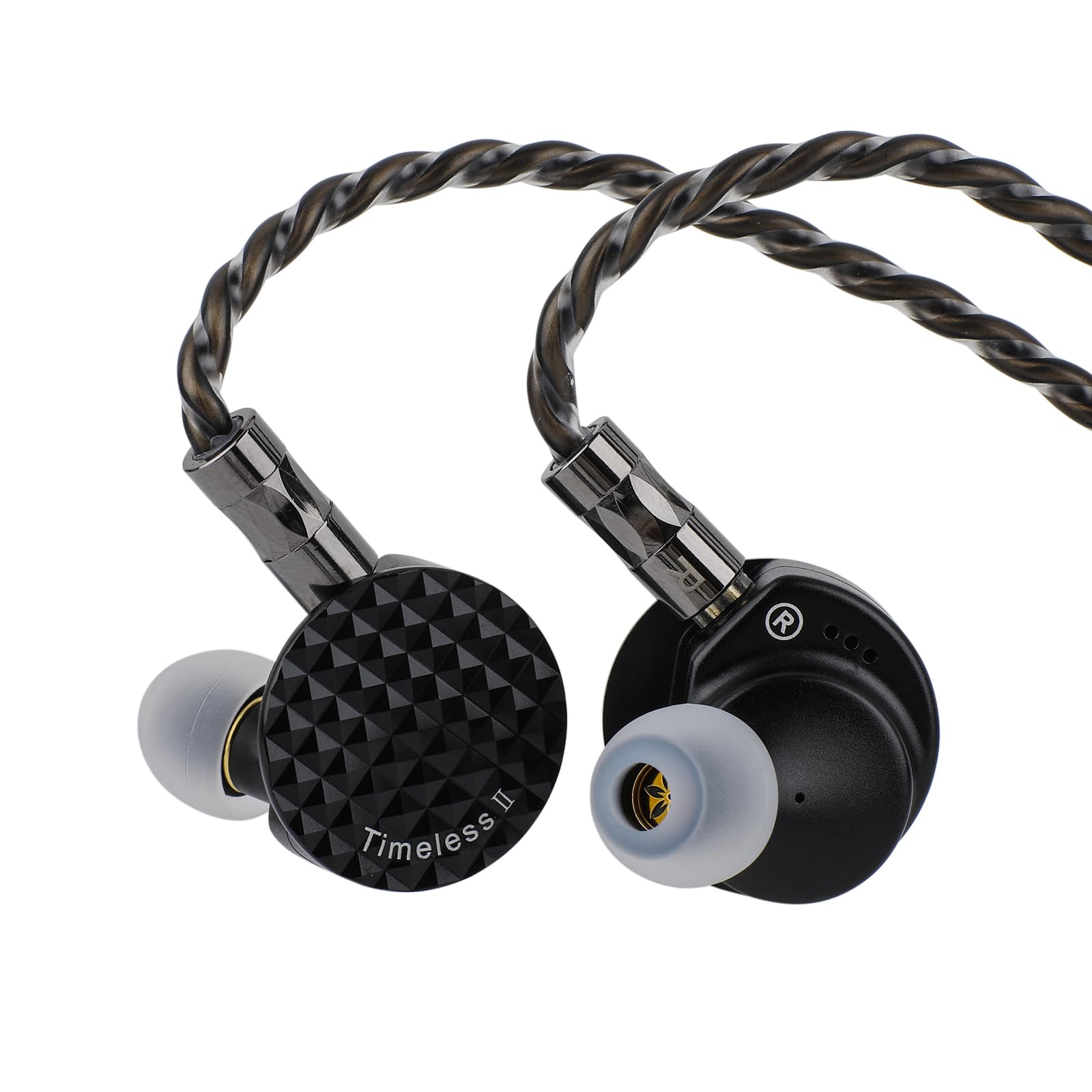 هدفون در گوش Linsoul 7Hz Timeless II، درایور مگنتی پلانار 14.5 میلیمتری ارتقا یافته IEM، هدفون سیمی، با نازل قابل تنظیم و کابل 7N OCC IEM برای آهنگساز و ادمای مستعدگوشی (3.5 میلیمتر، Timeless II)