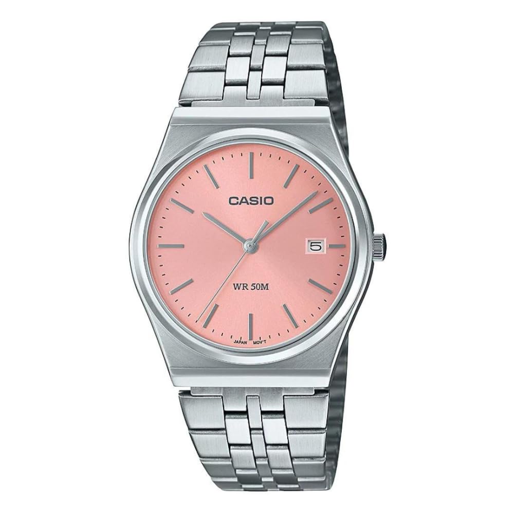 ساعت مردانه Casio - MTP-B145D-7BVDF صفحه نمای سفید صورتی