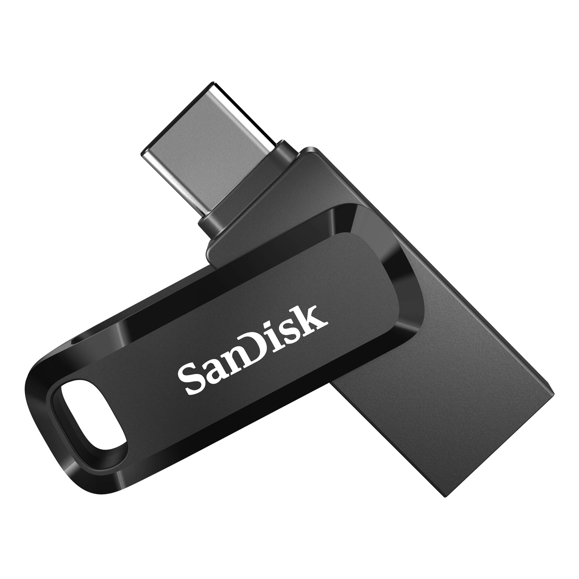 فلش دیسک SanDisk Ultra Dual Drive Go USB Type-C با ظرفیت 1 ترابایت، رنگ مشکی - مدل SDDDC3-1T00-G46. ظرفیت 1 ترابایت با سرعت انتقال تا 400 مگابایت بر ثانیه.