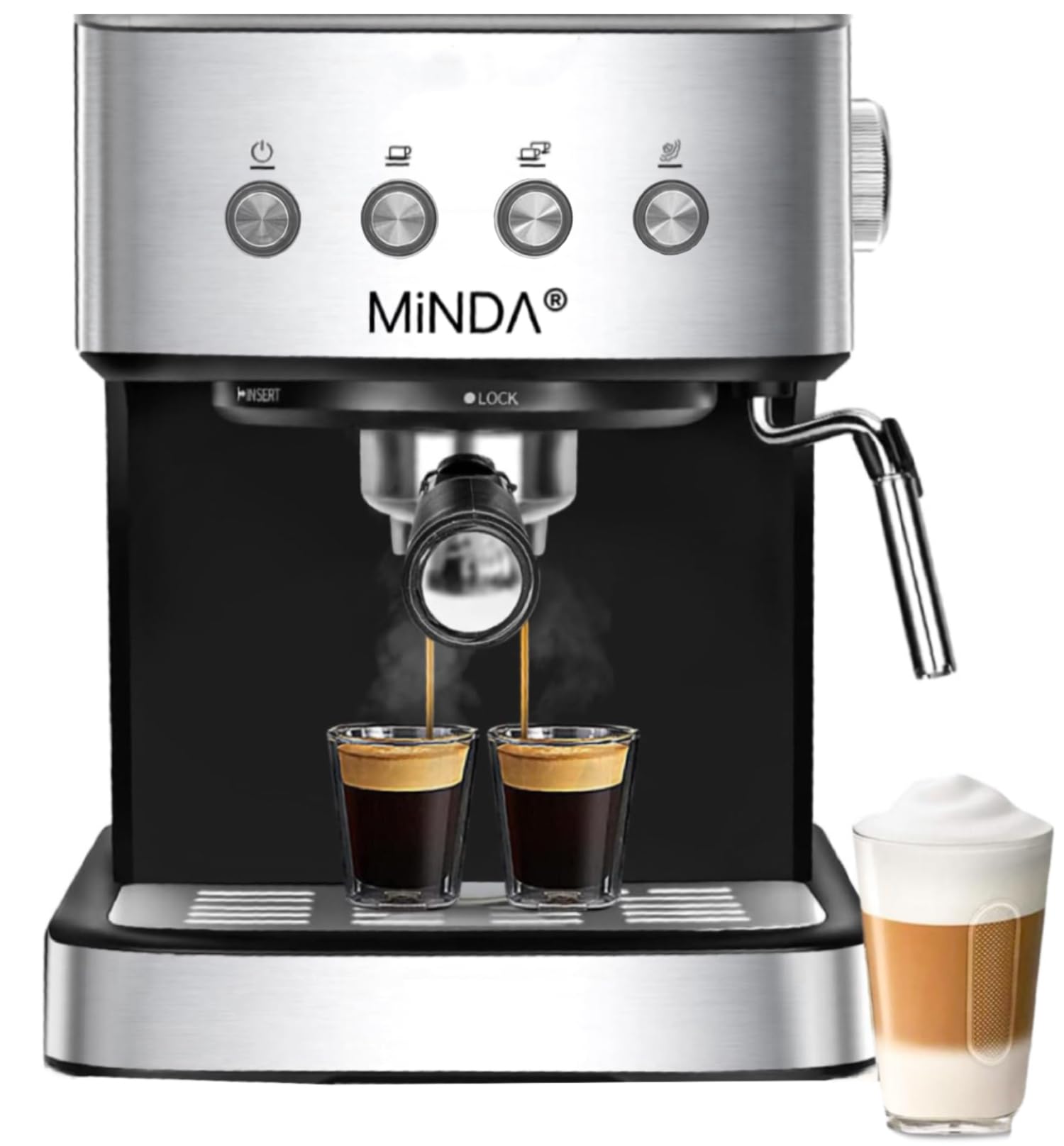 ماشین قهوه ساز اسپرسو MINDA CM-2302 مدل سیاه