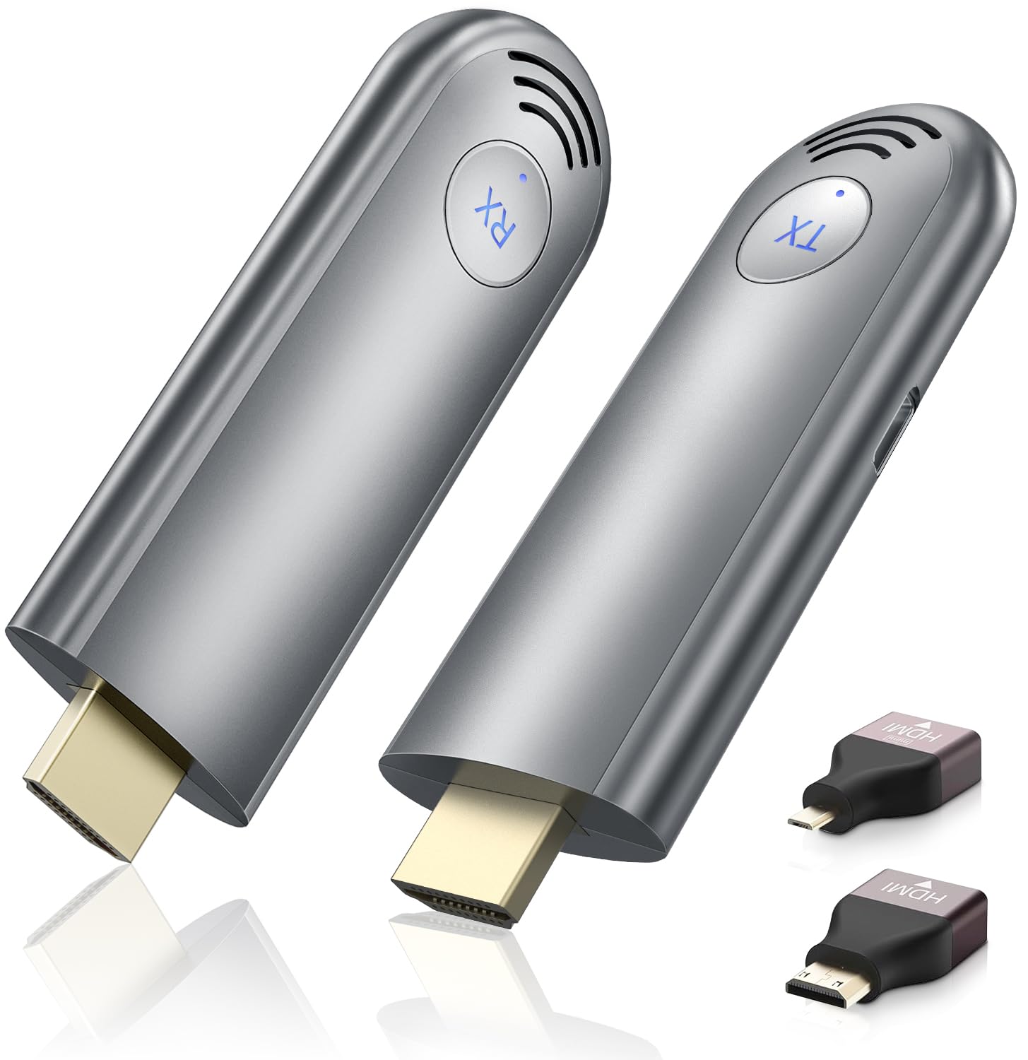 فرستنده و گیرنده بی‌سیم HDMI TPUFO، کیت تقویت کننده بی‌سیم 2.4G/5G قابل حمل برای پخش ویدیو و صدا به مانیتور از لپ تاپ/کامپیوتر شخصی/تلویزیون باکس/پروژکتور TR30.