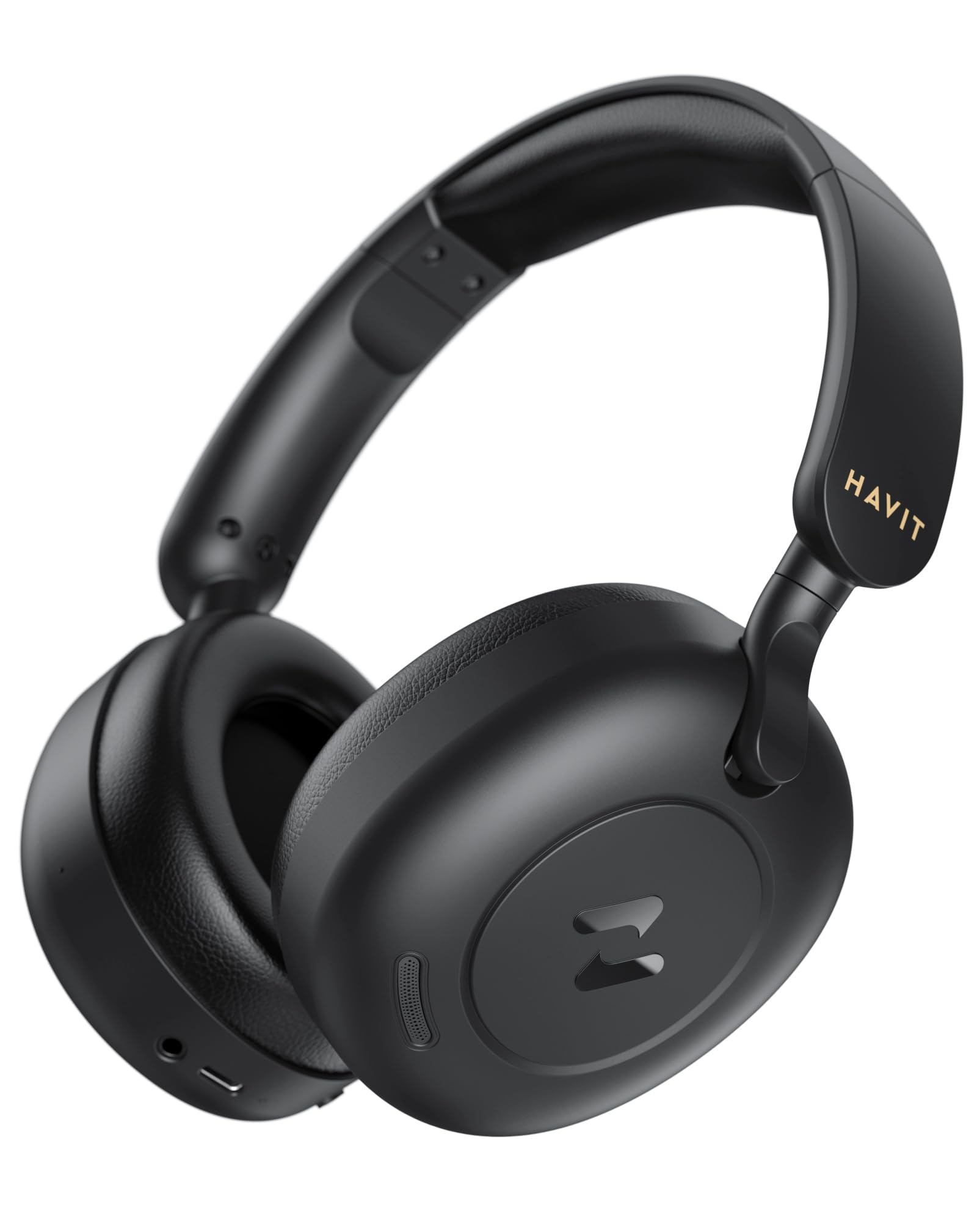 هدفون بی‌سیم Havit Hybrid Active Noise Cancellation Over-Ear، مدل Black - حالت بازی با تاخیر کم، اتصال دو دستگاه همزمان، بلوتوث ورژن ۵.۳، عمر باتری ۷۶ ساعته، واحدهای داینامیک ۴۰ میلیمتری، گوشی‌های چرمی مشکی مدل H655BT