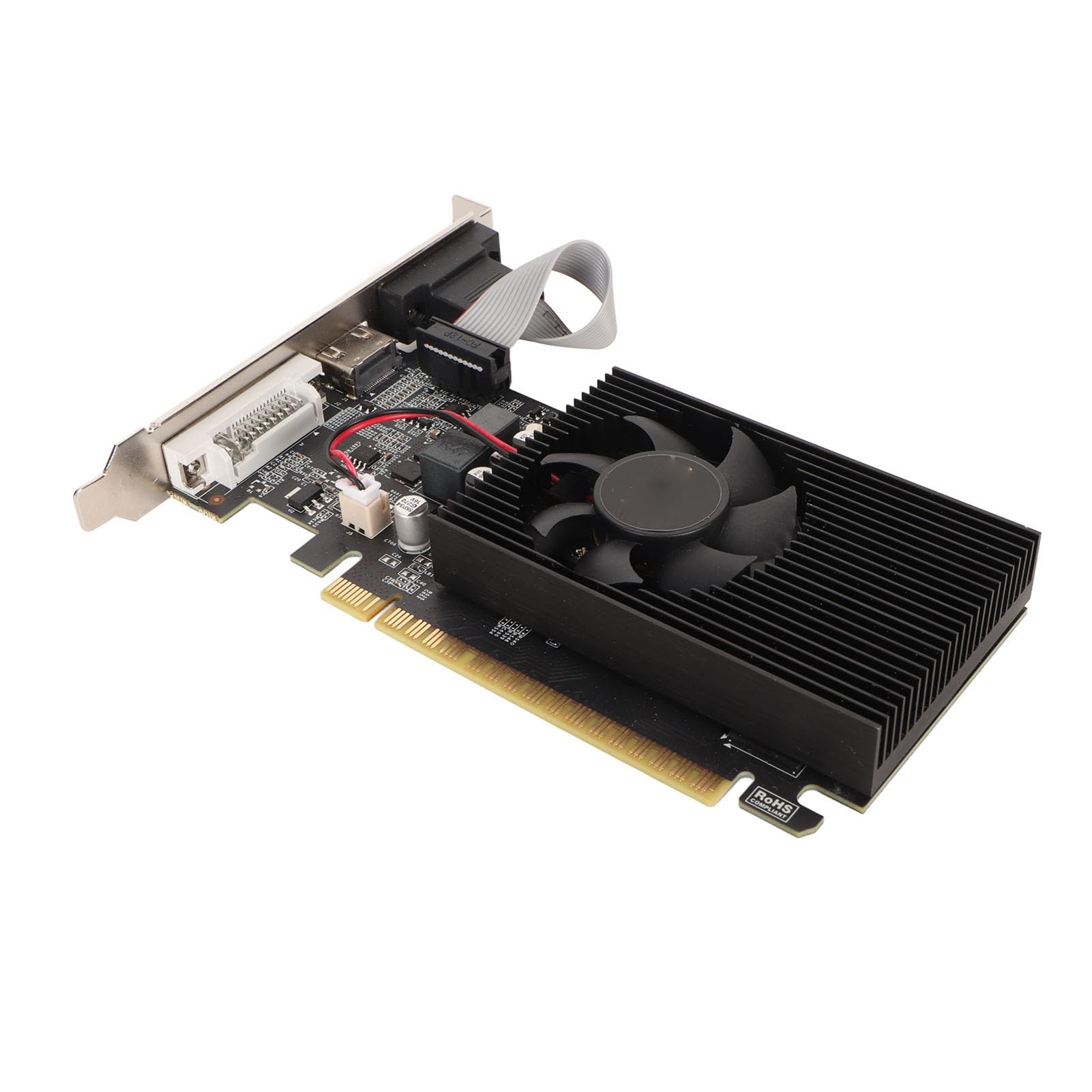 کارت گرافیک GT 730، 4G DDR3B 128 بیت، کیفیت تصویر بالا، نرخ فریم بالا، کارت گرافیک کامپیوتر با دستگاه خنک کننده ساکت، پشتیبانی از رابط DVI VGA HD