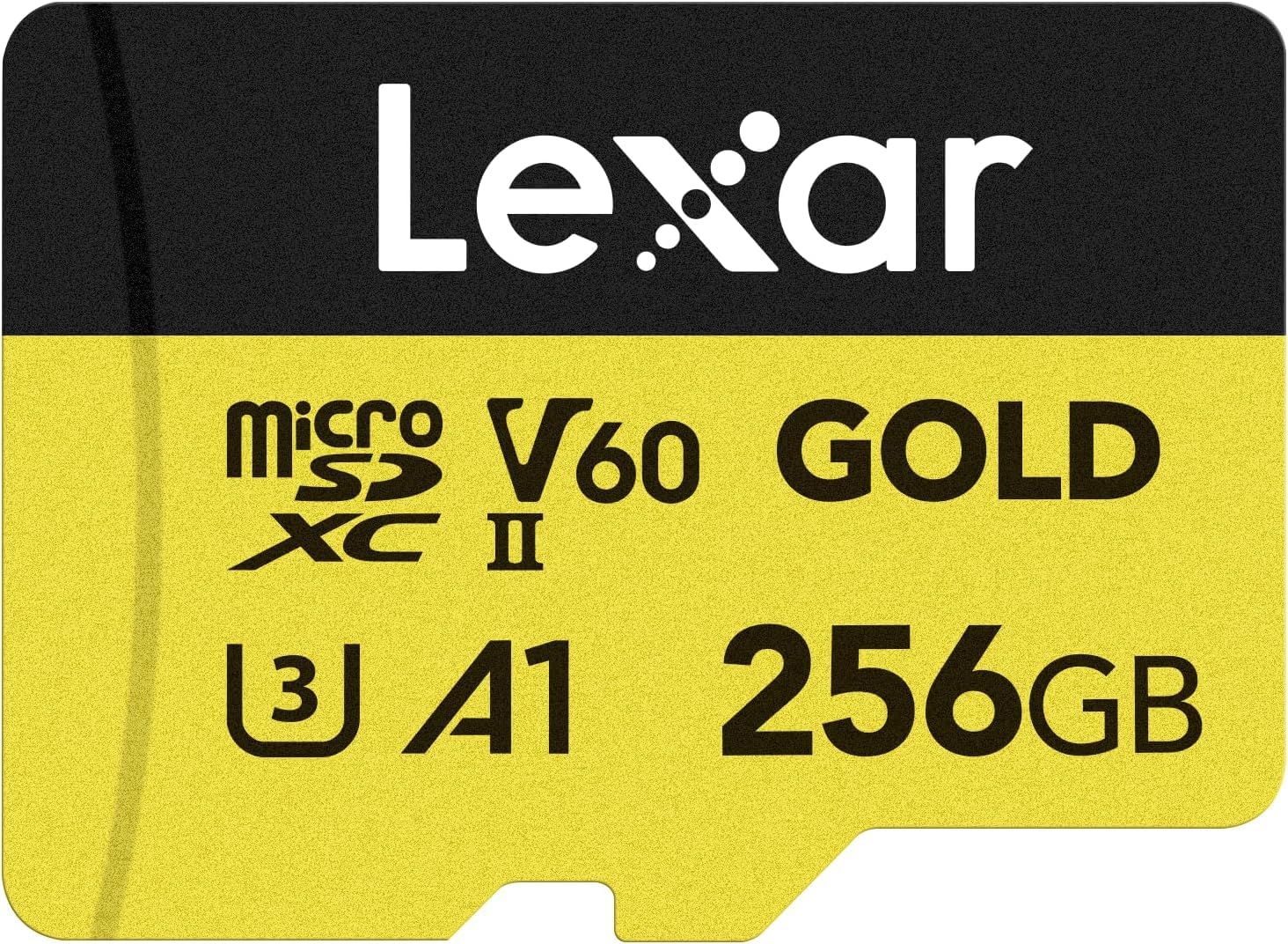 Lexar microSDXC Gold Series UHS-II 256GB V60، طلایی و مشکی 256GB