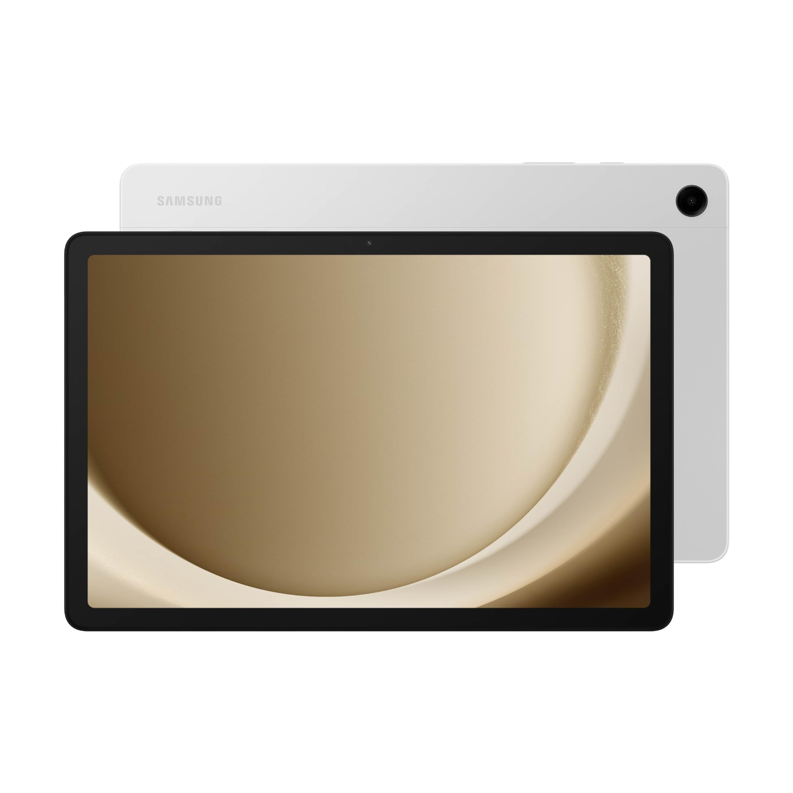 تبلت SAMSUNG Galaxy Tab A9+ 11 اینچی با حافظه 64GB، صفحه نمایش بزرگ، چهار بلندگو، تراشه به‌روزشده، نمایش چند پنجره، طراحی نازک، سبک، مقاوم، نسخه آمریکایی، 2024، نقره‌ای